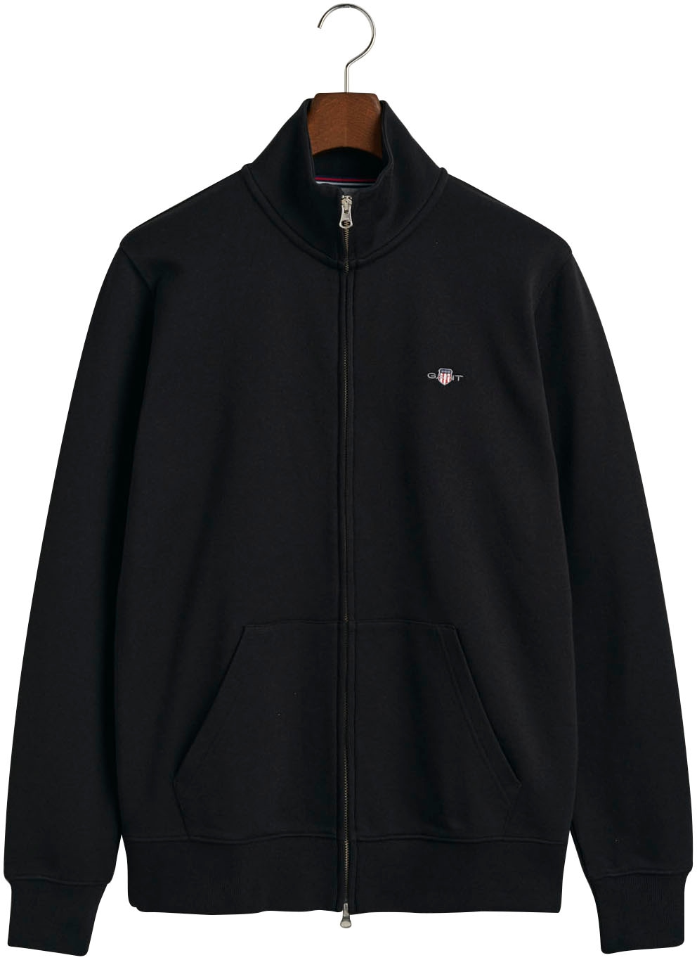 Gant Sweatjacke "REG SHIELD FULL ZIP SWEAT", mit Logostickerei auf der Brus günstig online kaufen