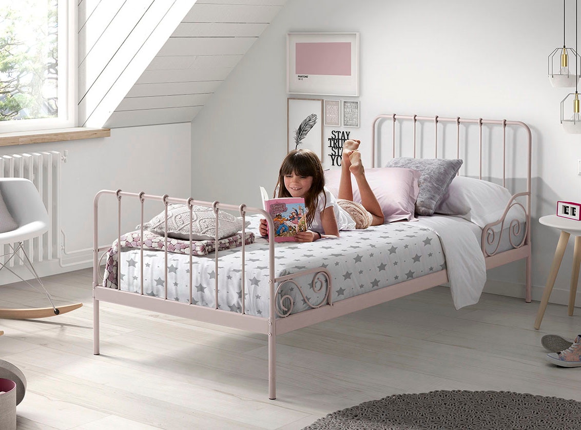 Vipack Jugendbett "Alice, Bettgestell Metall, pulverbeschichtet, in zeitlos günstig online kaufen