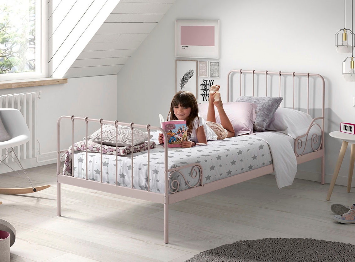 Allred European Single Bed Frame pink