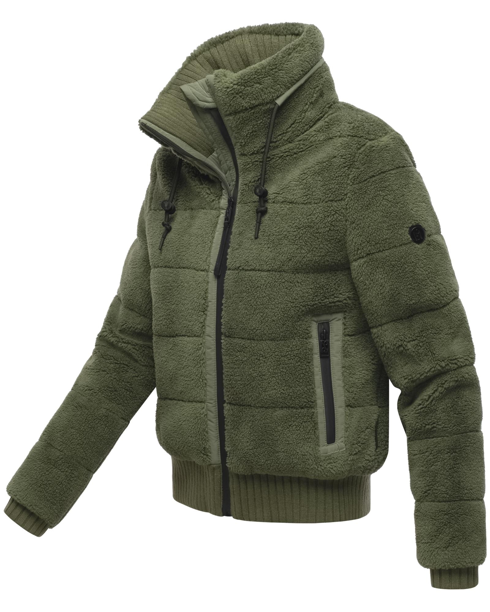 Navahoo Plüschjacke »Schneepuder 14«, warme Damen Teddyjacke für den Winter