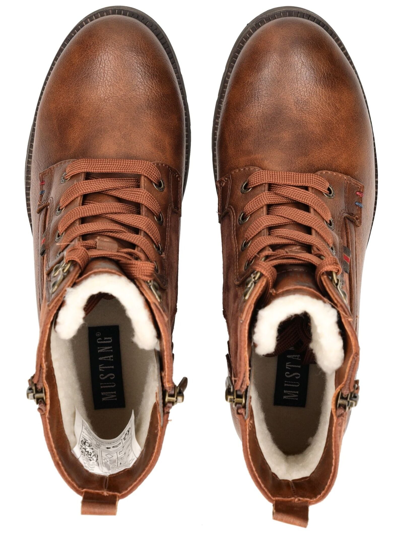 Mustang Shoes Schnürstiefelette »Mustang Shoes Stiefelette Lederimitat/Textil«