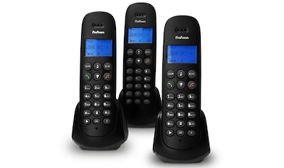 Schnurloses DECT-Telefon »PDX-300 TRIPLE«, (Mobilteile: 3), mit 3 DECT-Mobilteilen