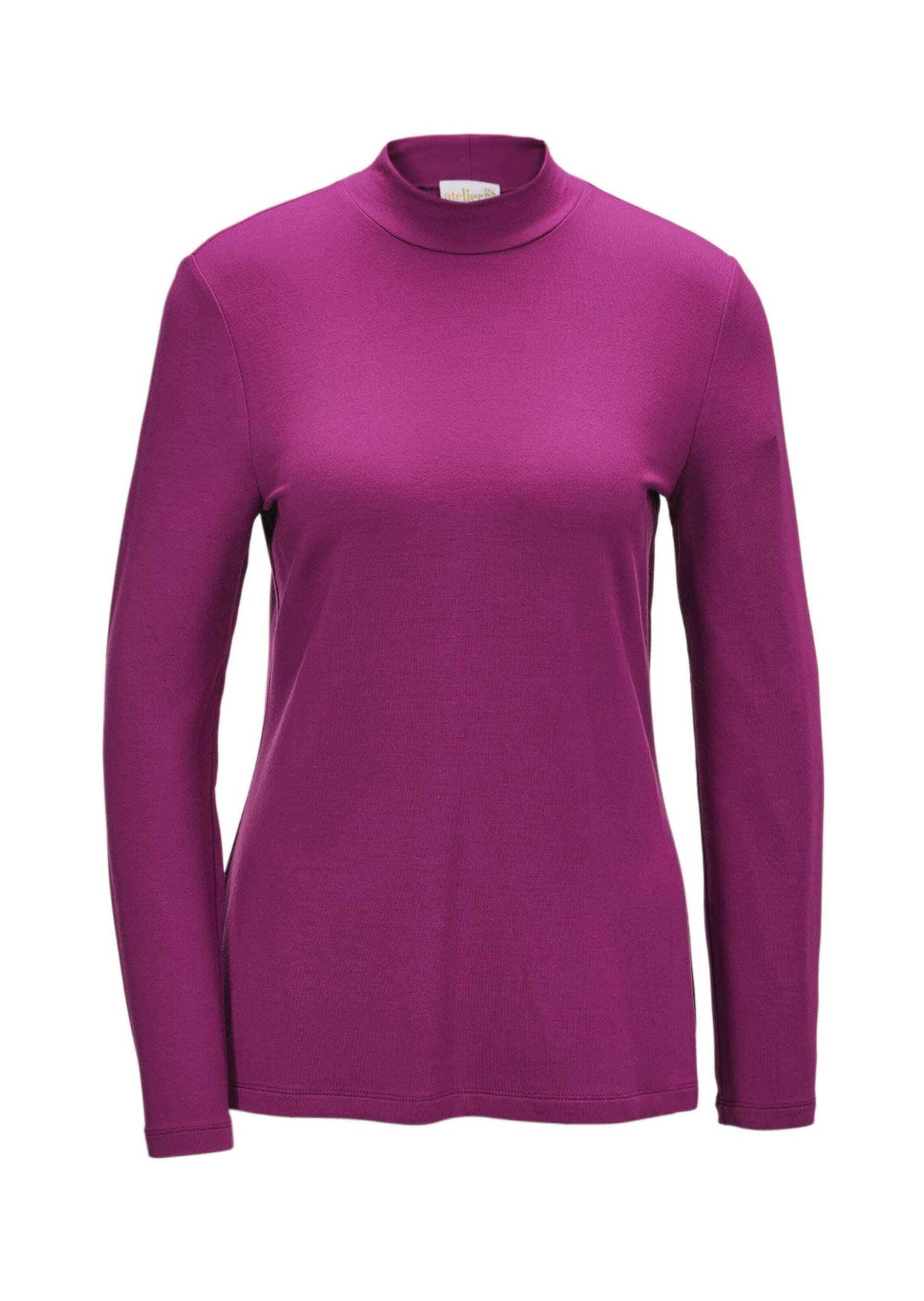 GOLDNER Longpullover "Stehkragenshirt mit Langarm" Ohne