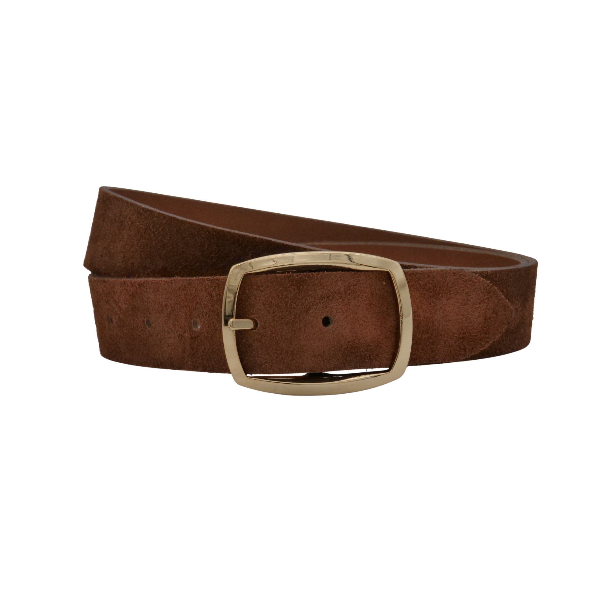 Ledergürtel ANNAMATONI "AnnaMatoni Damen Ledergürtel in hochwertigem Velour Leder 3,5cm", Damen, Gr. TW85 - 100cm Gesamtlänge, braun 650, 100% Leder, Gürtel Ledergürtel