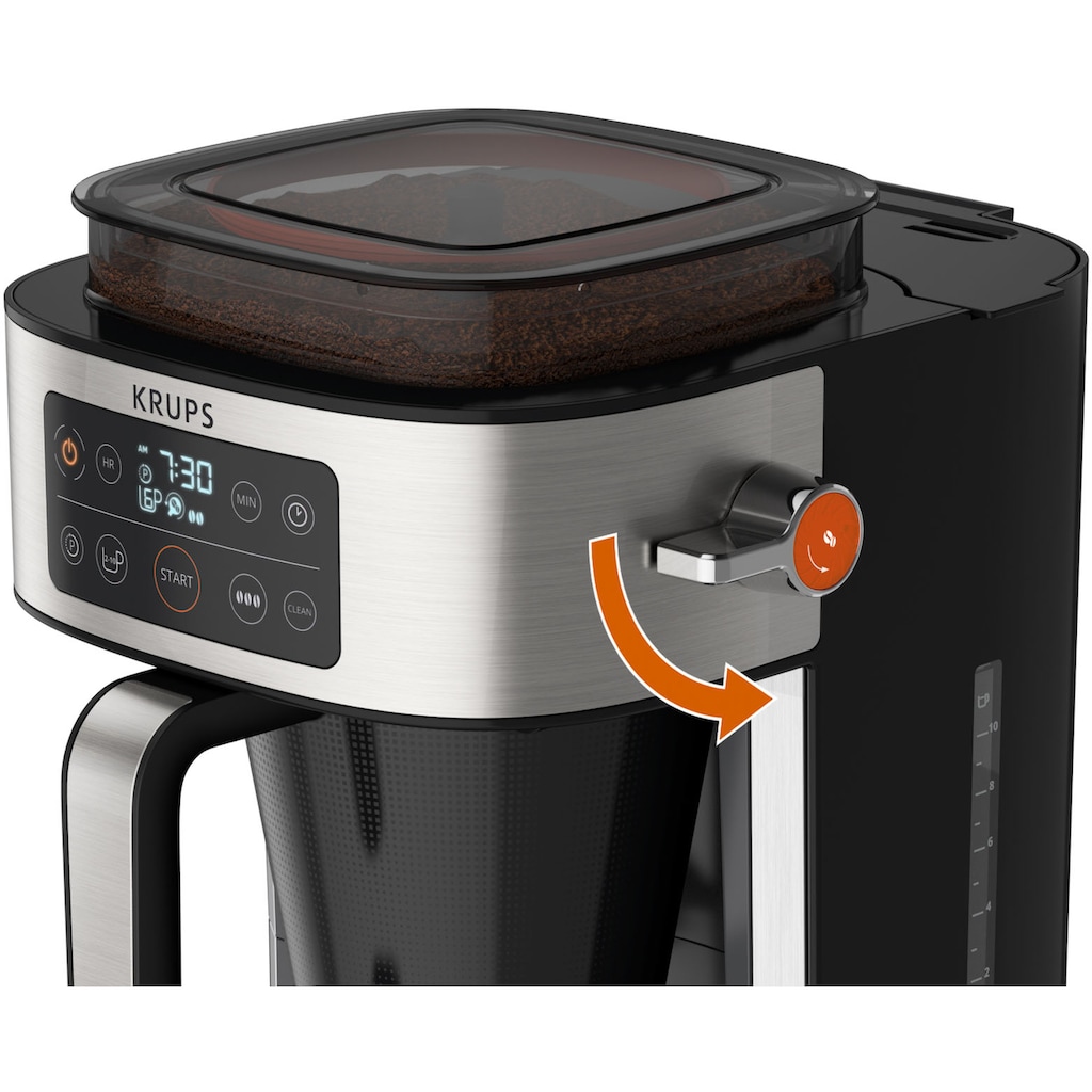 Krups Filterkaffeemaschine »KM760D Aroma Partner«, 1,25 l Kaffeekanne