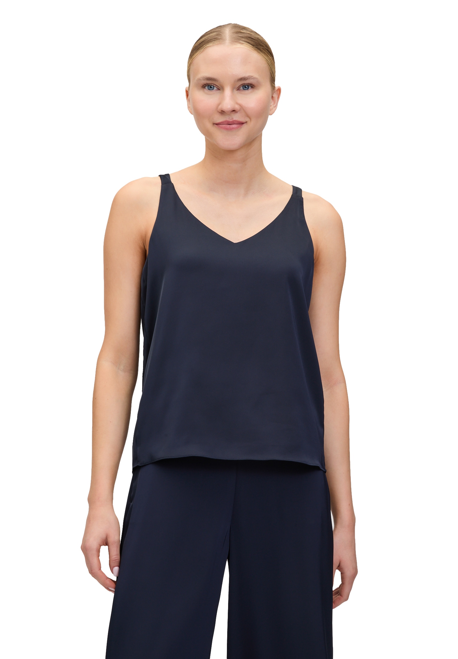 Vera Mont Satinbluse "Damen mit V-Ausschnitt" günstig online kaufen