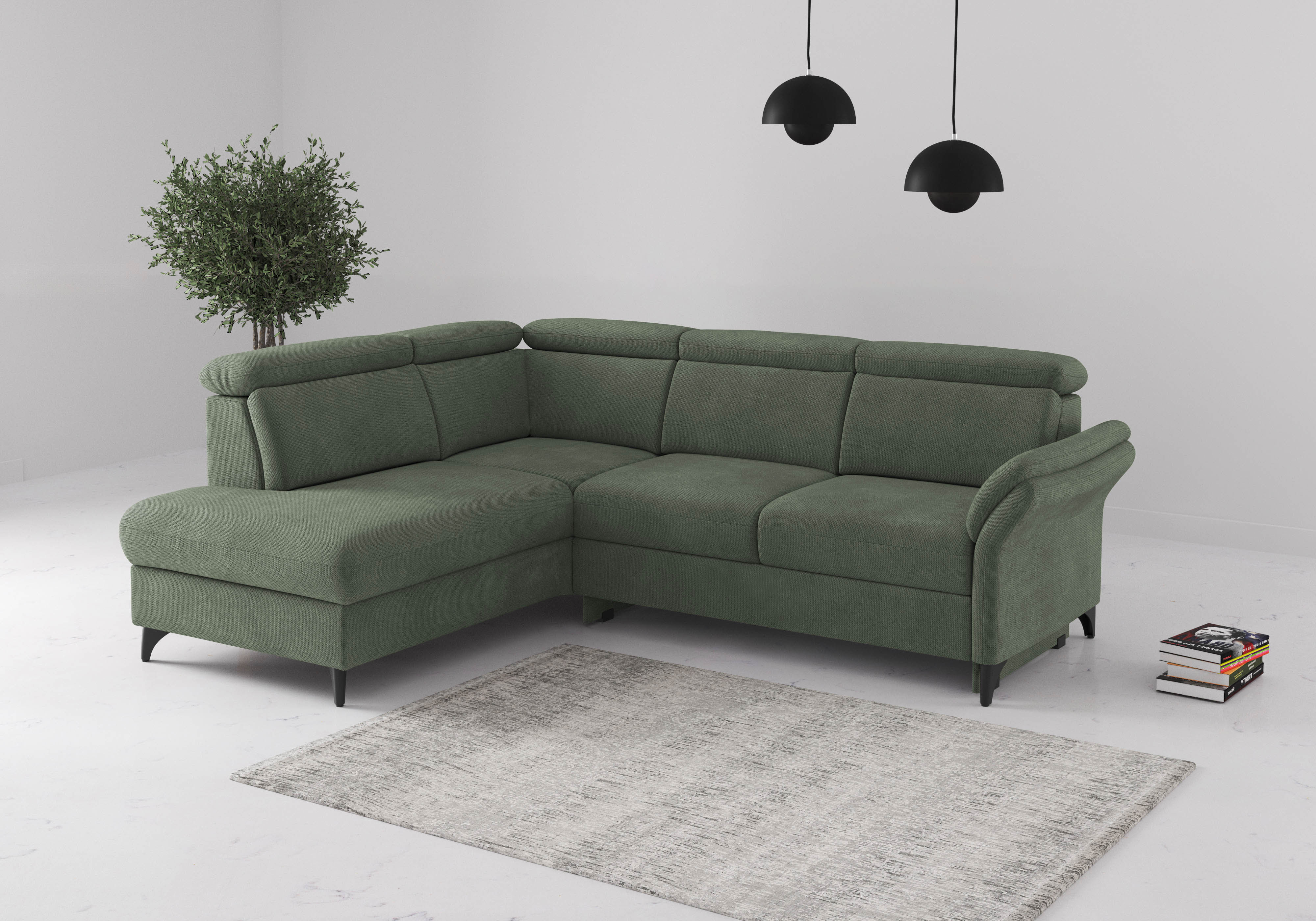 sit&more Ecksofa "Glendale, L-Form" inkl. Kopfteilverstellung, wahlweise mit Vorziehsitz und Bettkasten