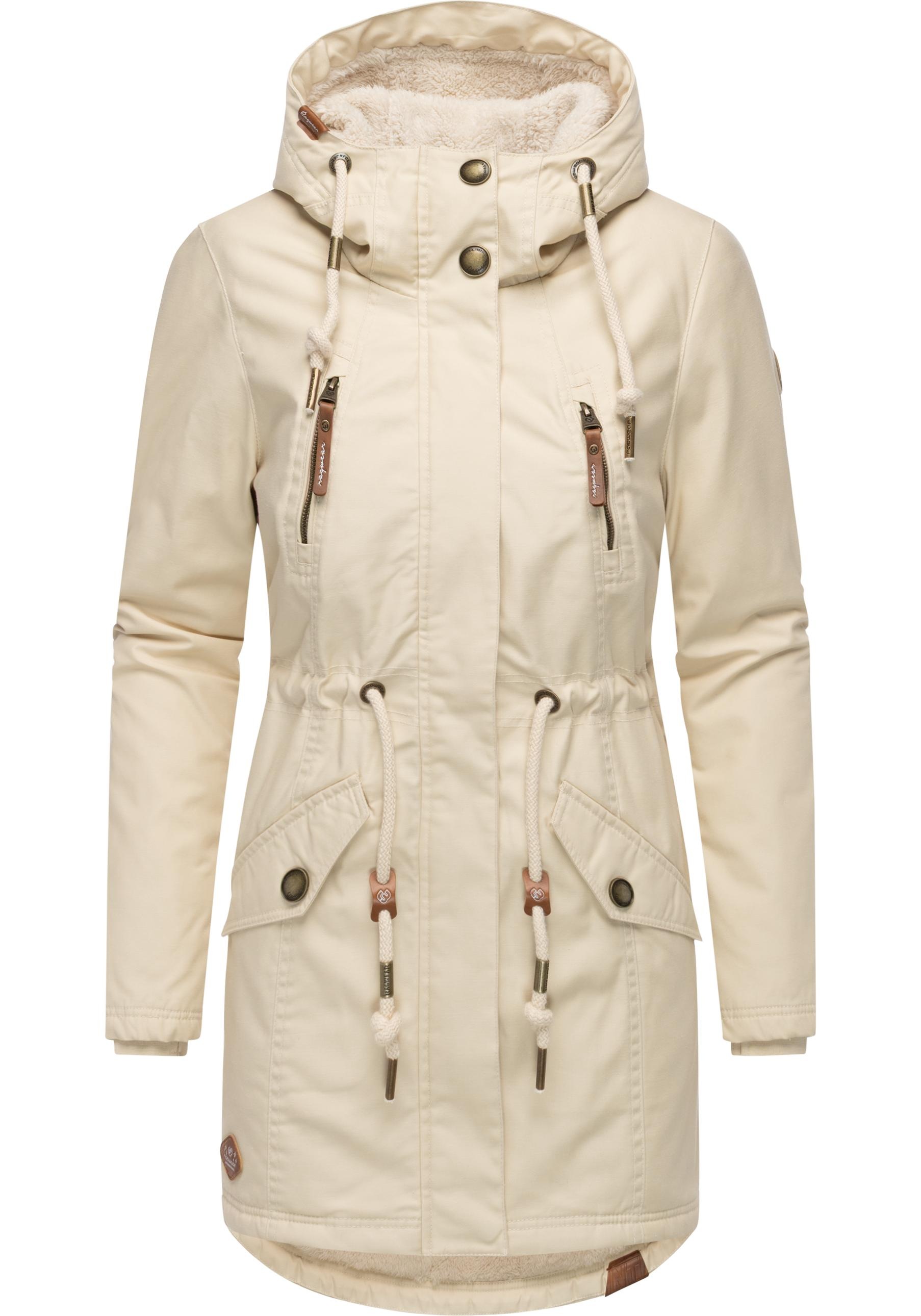 Ragwear Wintermantel "Elsie", stylischer Winterparka mit Kapuze und Teddyfl günstig online kaufen