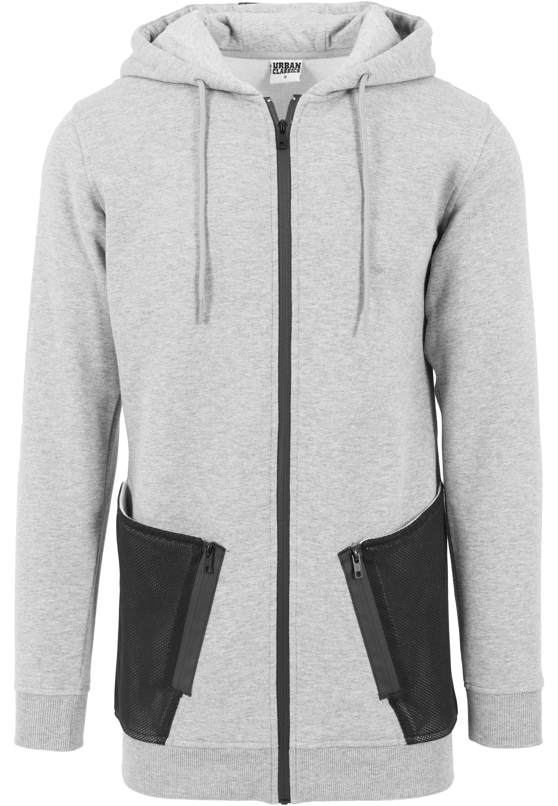 URBAN CLASSICS Sweatjacke "Urban Classics Herren Long Peached Tech Zip Hoody"