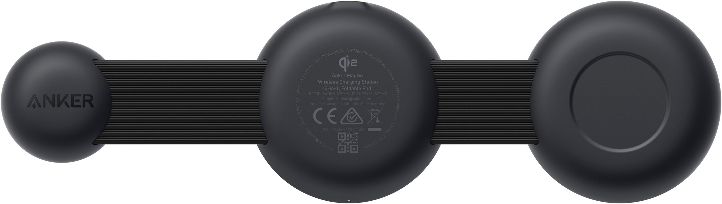 Anker Smartphone-Ladegerät »MagGo Wireless Charging Station (3-in-1, Foldable Pad)«