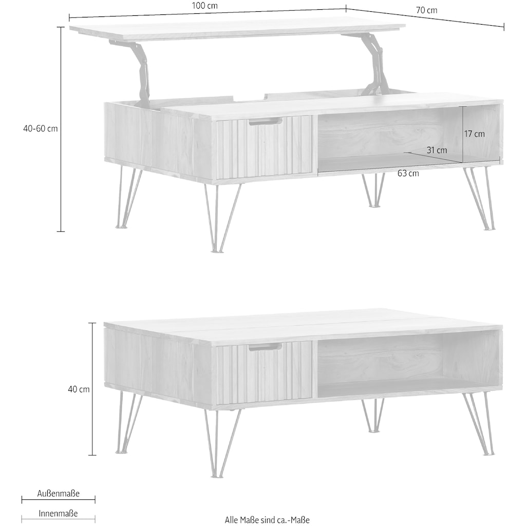 Gutmann Factory Couchtisch »Hudson«