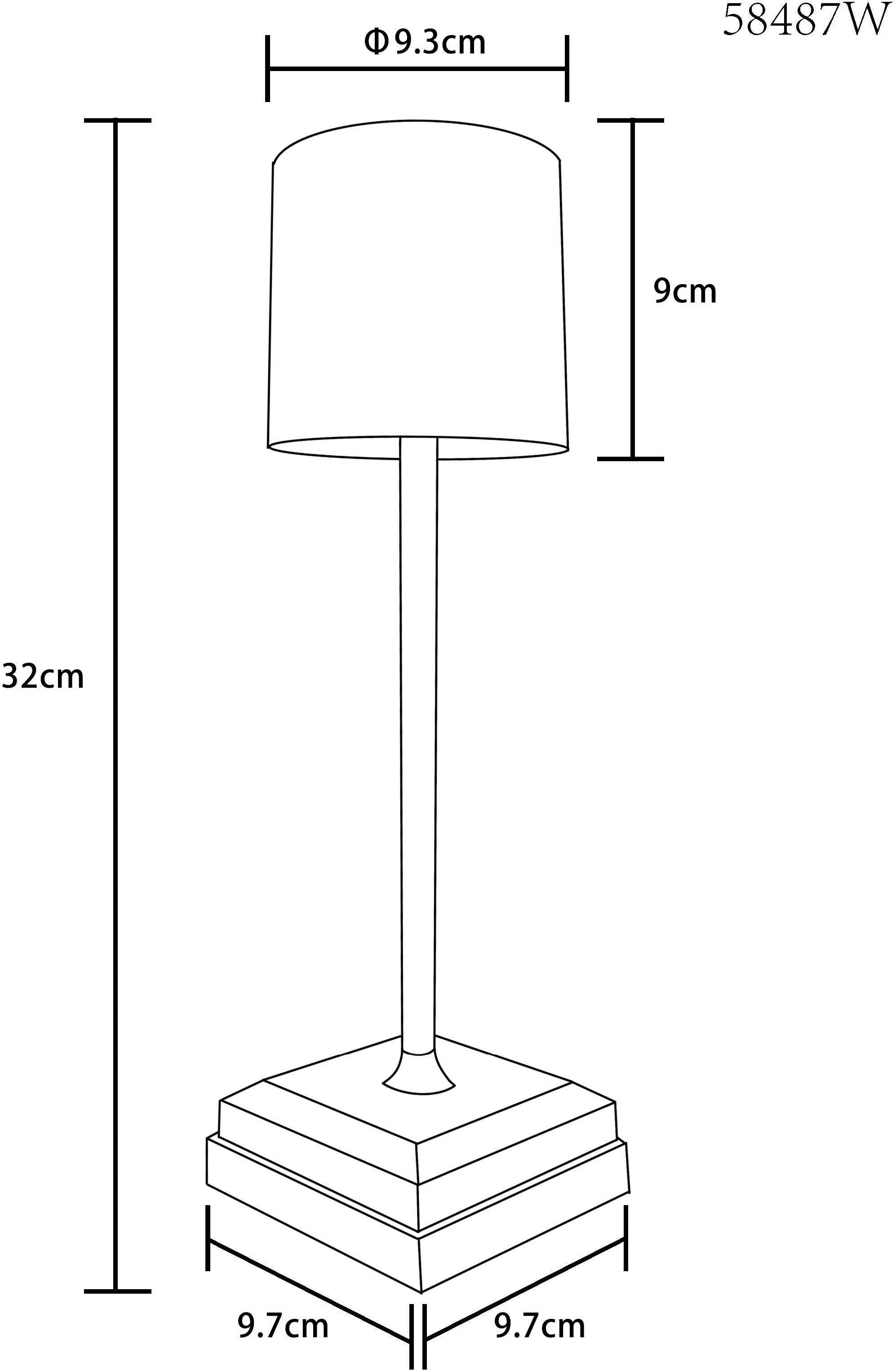 GLOBO LIGHTING Tischleuchte »DIXON« LED-Modul 1 Stk. Extra-Warmweiß Tischlampe Nachttischlampe Deko-Tischleuchte Schlafzimmer