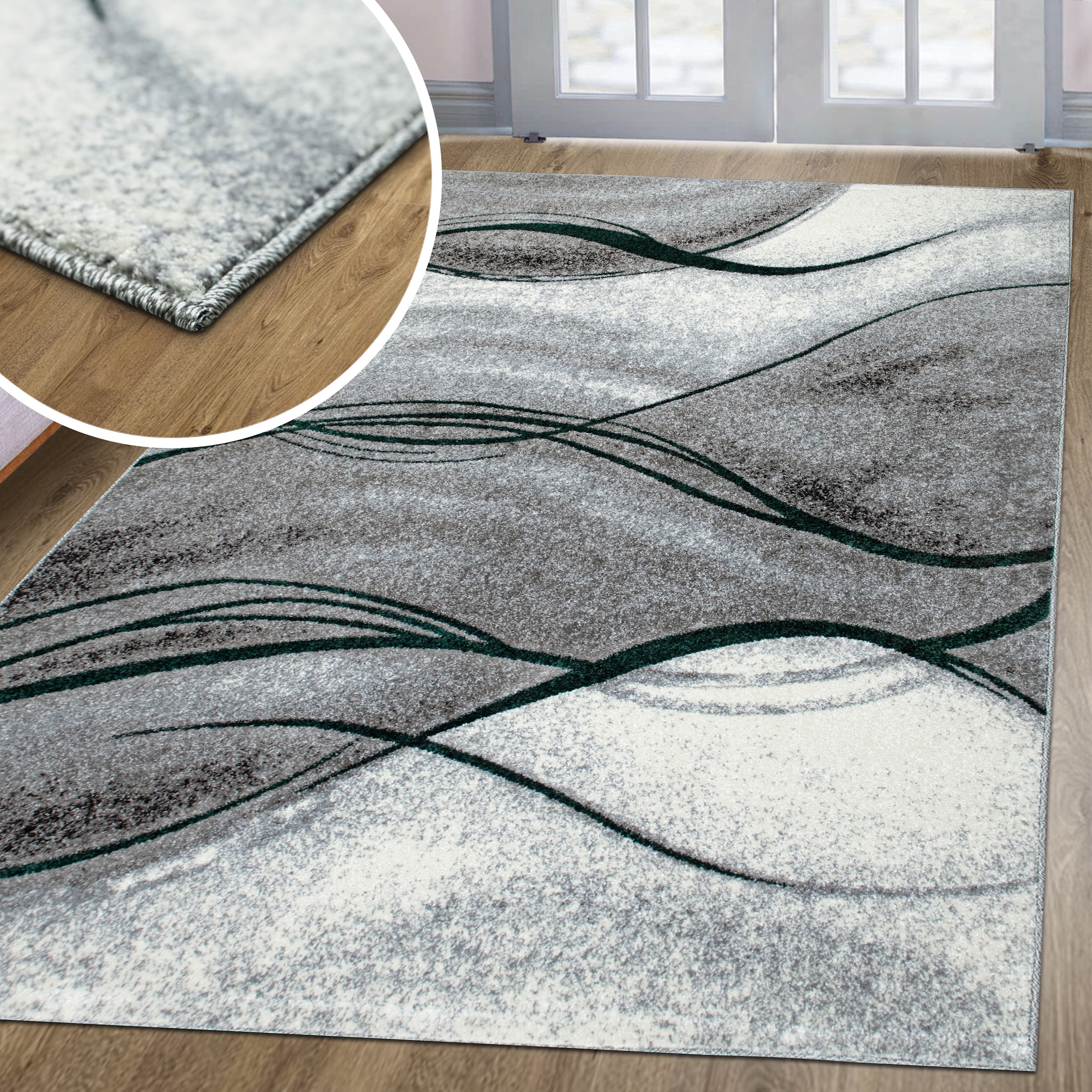 my home Teppich "Tritom" rechteckig 9 mm Höhe mit besonders weichem Flor, K günstig online kaufen