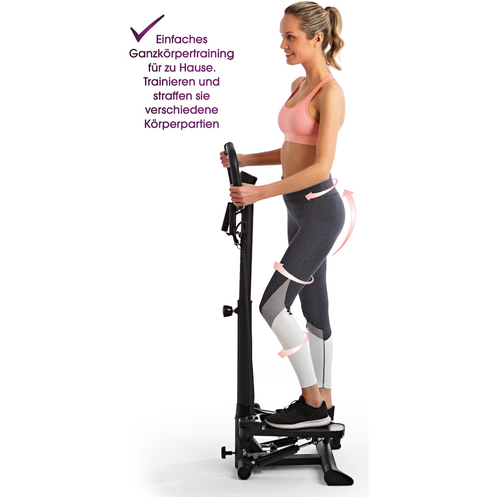 VITALmaxx Stepper »VITALmaxx Fitnesstrainer Swing Stepper«, (3 tlg., mit Trainingsbändern)