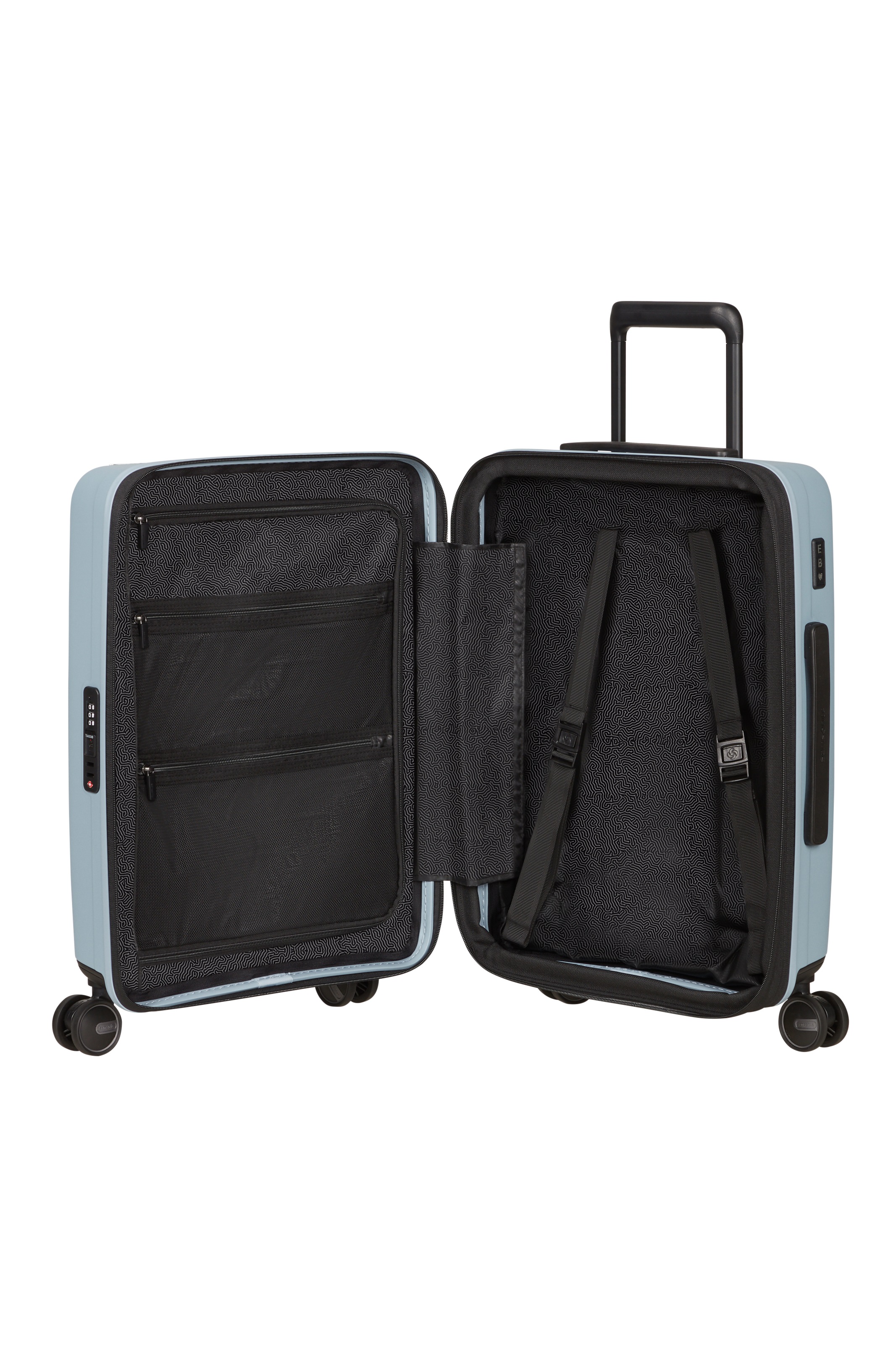 Samsonite Hartschalen-Trolley »RESTACKD« 39 l 4 Rollen Unisex Koffer, mit fester Trennwand und verstellbaren Packgurten
