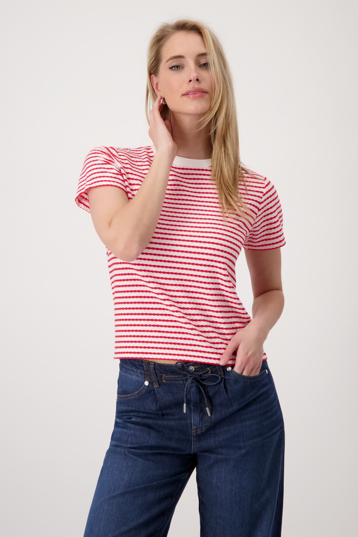 Monari Rundhalsshirt, mit Streifen günstig online kaufen