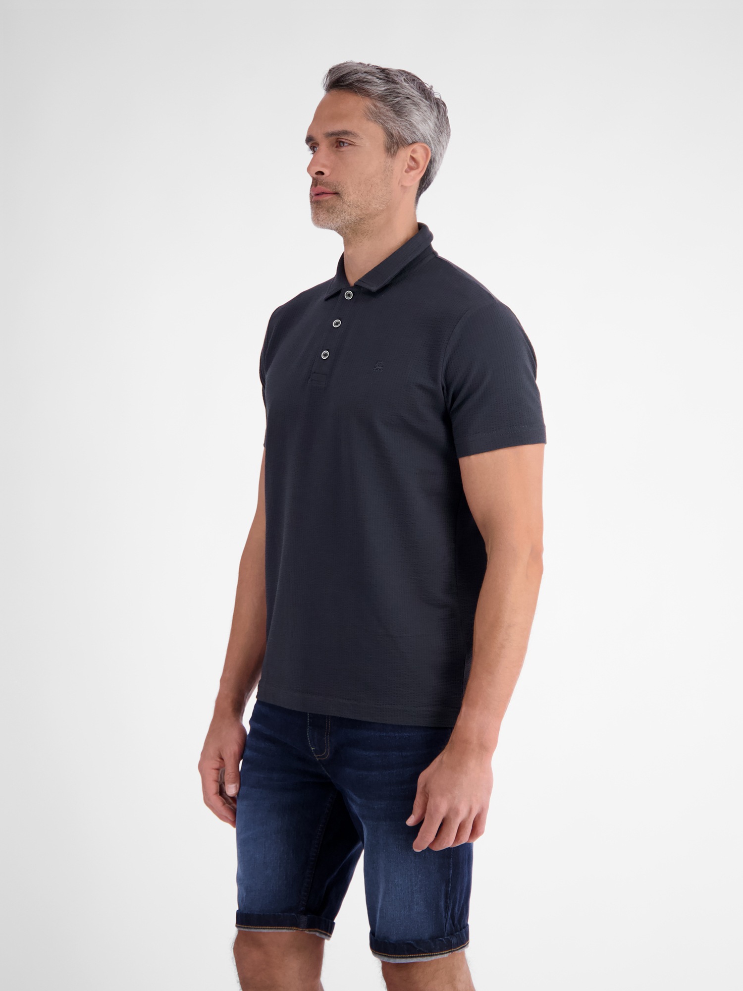 LERROS Poloshirt »Poloshirt in weicher Seersucker-Qualität mit Brusttasche«