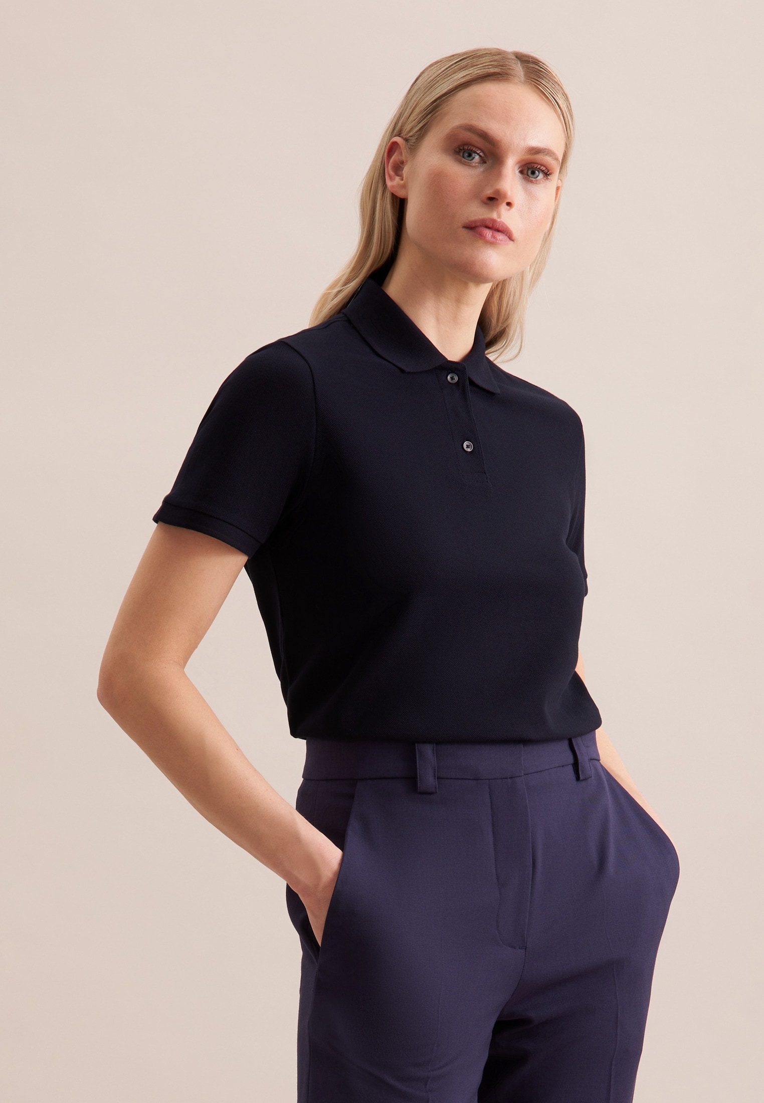 seidensticker Poloshirt "Schwarze Rose", 1/2 Kragen Uni günstig online kaufen