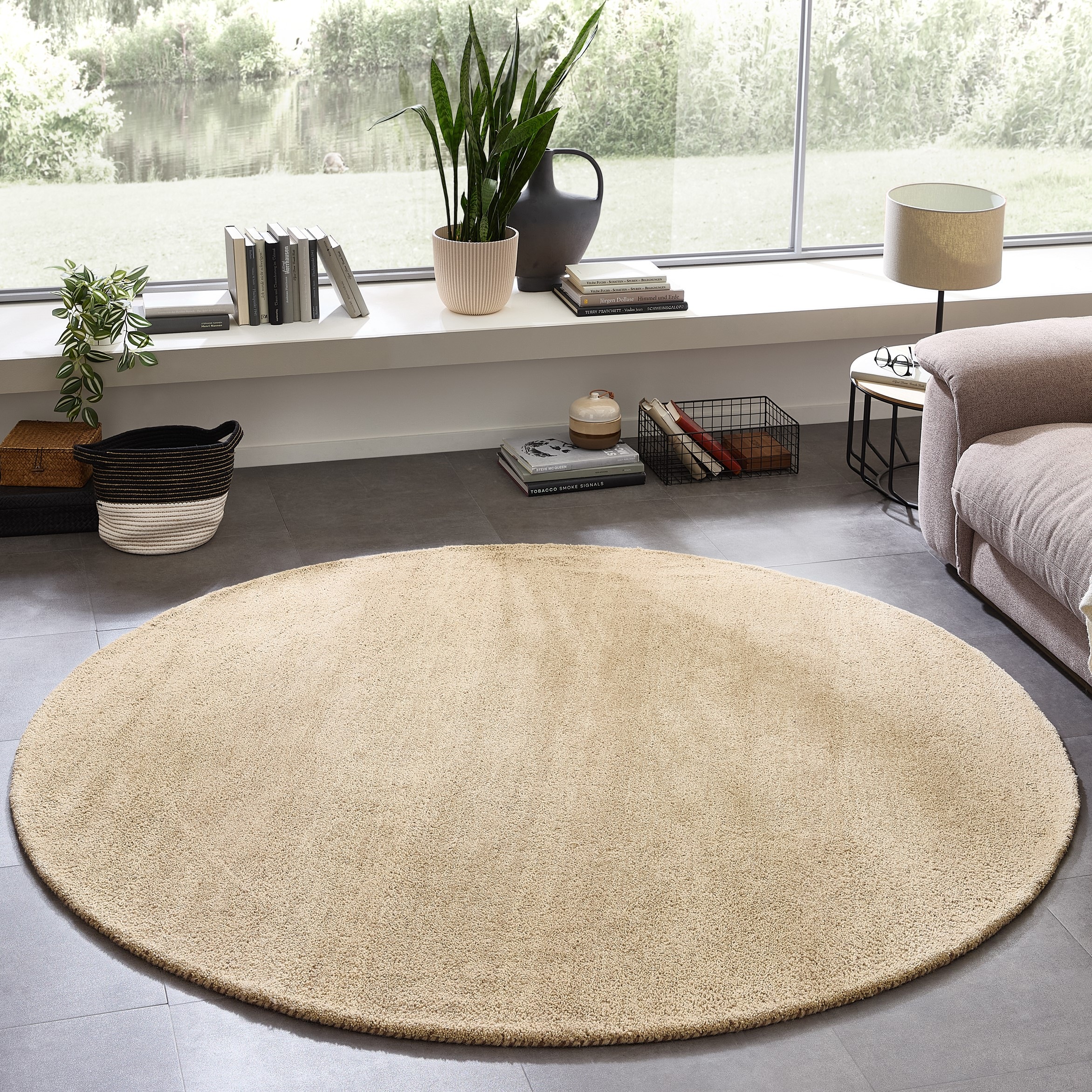 THEKO Wollteppich "Gabbeh Uni, Handgefertigt, Teppich, meliert, reine Wolle günstig online kaufen