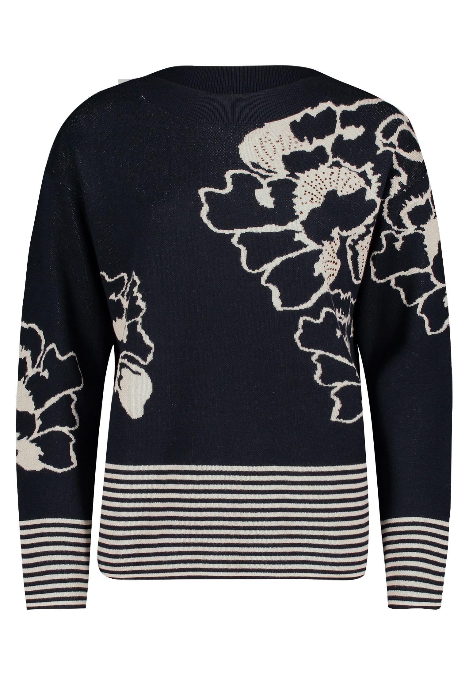 Betty Barclay Strickpullover »Betty Barclay Feinstrickpullover mit Jacquard«, (1 tlg.), Hotfix