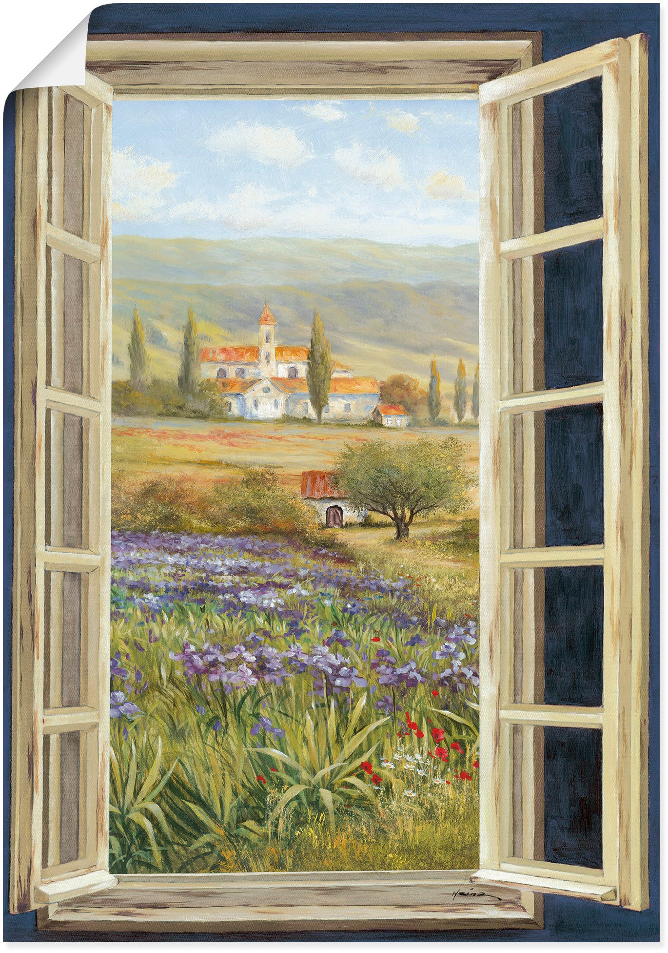 Artland Wandbild "Provence Fensterblick", Bilder von Europa, (1 St.), als A günstig online kaufen