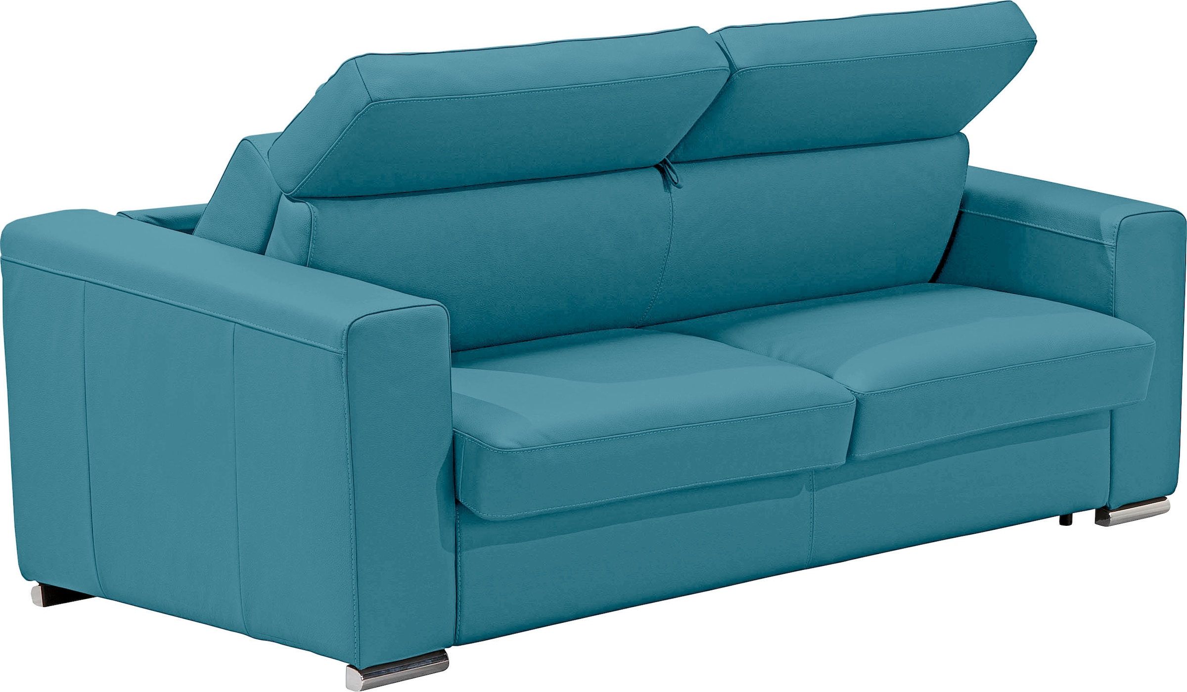 Egoitaliano Schlafsofa »Cabiria, Design und super Sitz- und Liegekomfort«, Sofa inkl. Schlaffunktion, Kopfteile verstellbar, mit Metallfüßen