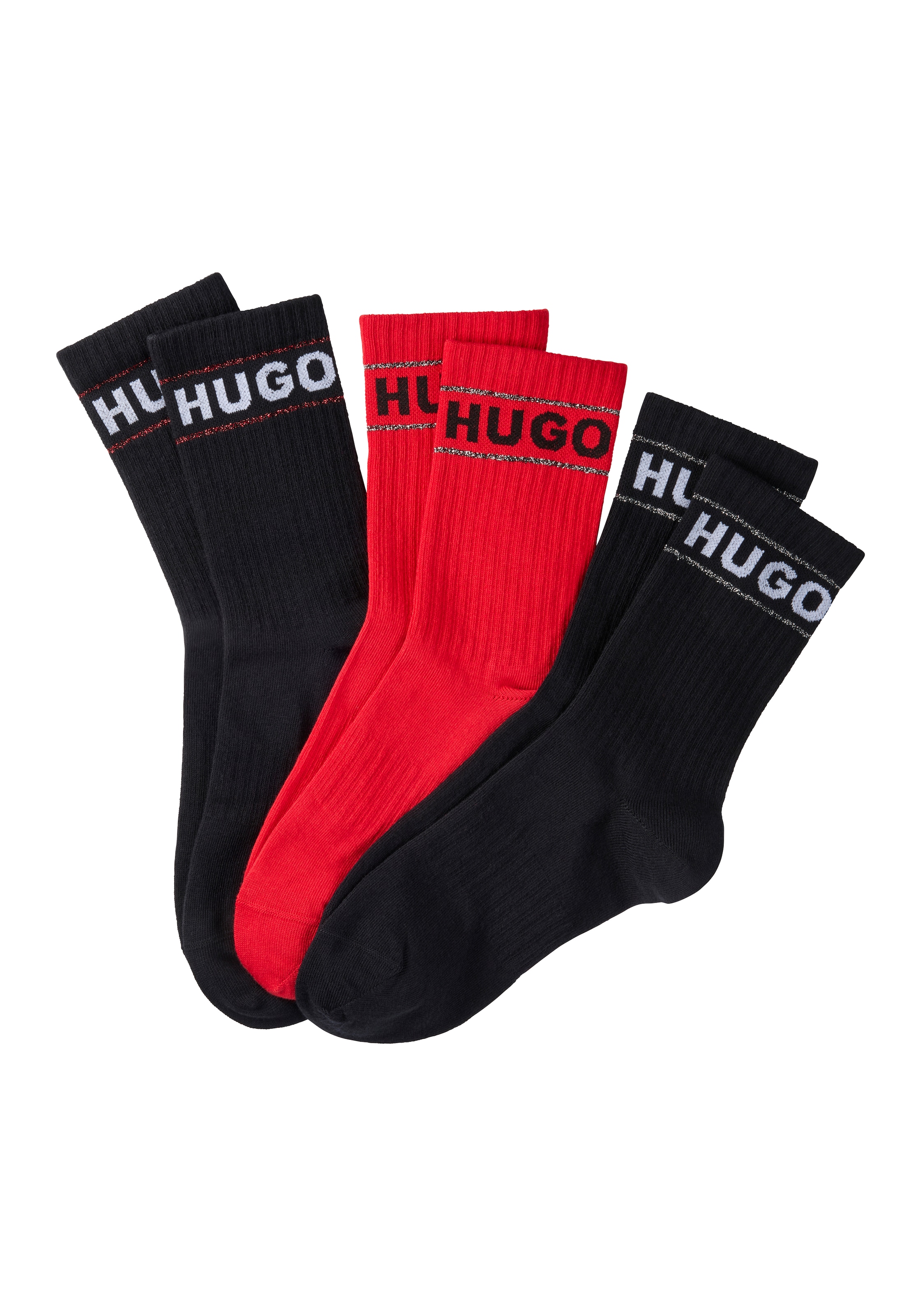 HUGO Underwear Freizeitsocken "3P QS GIFT LOGO C", (3), mit Label günstig online kaufen