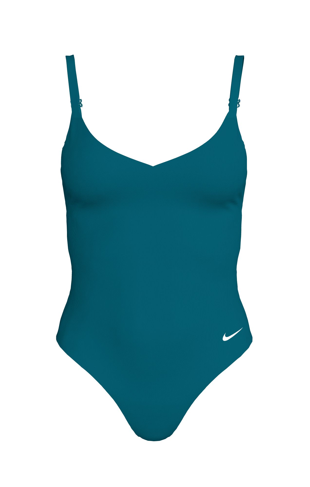 Nike Badeanzug "V-NECK ONE PIECE" mittlerer Halt, verstellbare Rücken- und Schulterträger