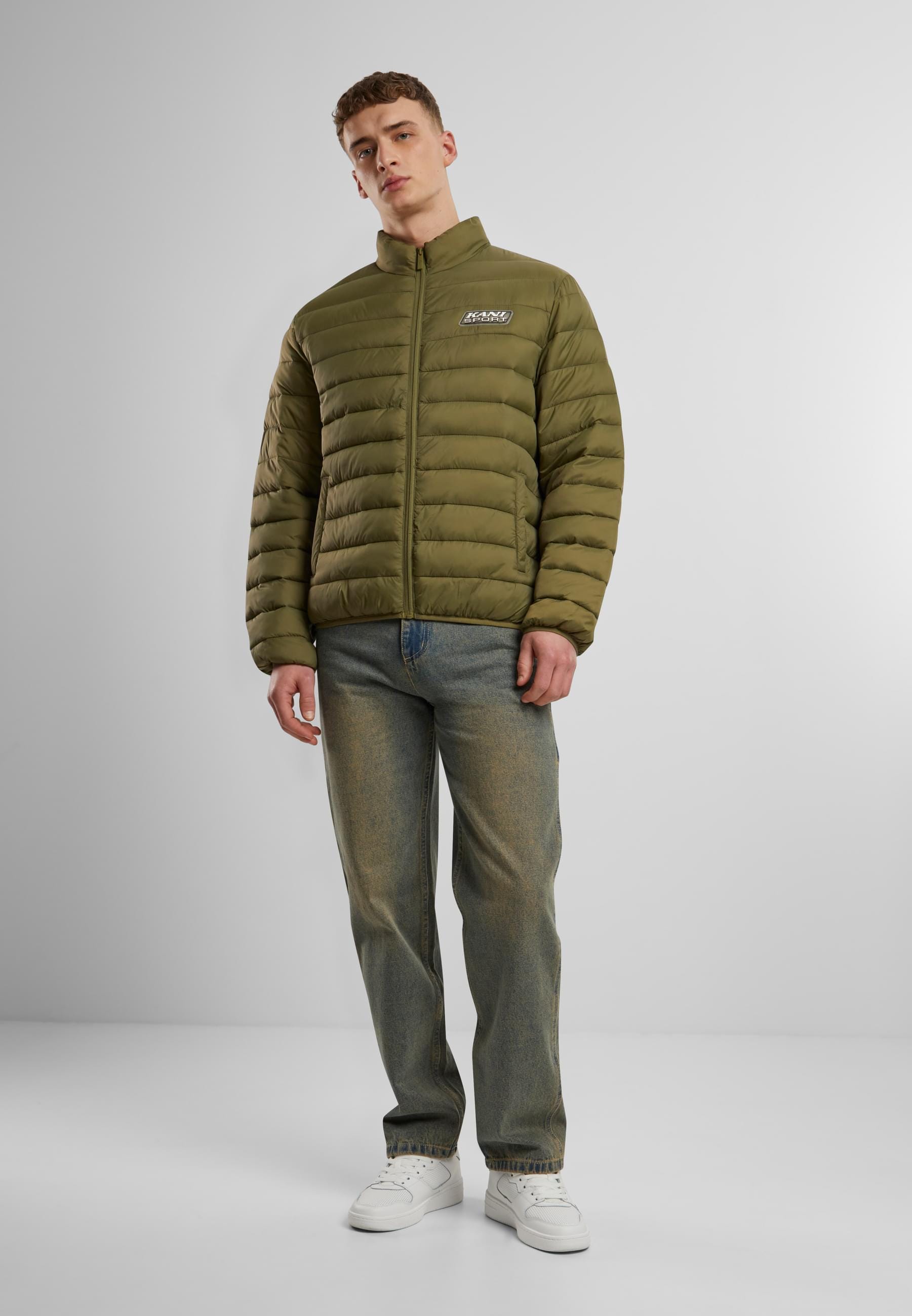 Karl Kani Winterjacke »Karl Kani Karl Kani Sport Patch Light Puffer Jacket«, (1 St.), ohne Kapuze