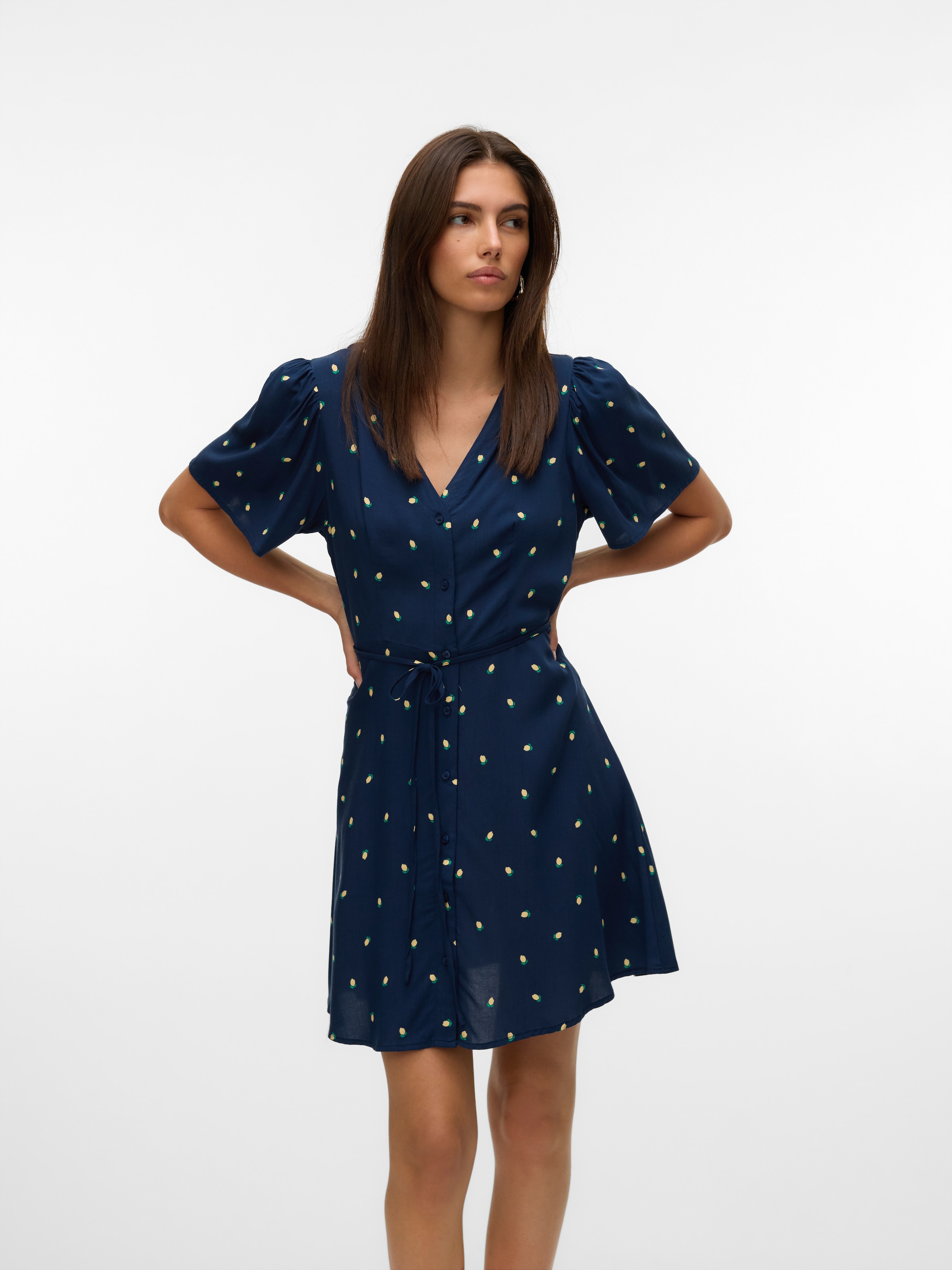 Vero Moda Minikleid "VMALBA SS SHORT DRESS WVN NOOS" Viskose, slim fit günstig online kaufen