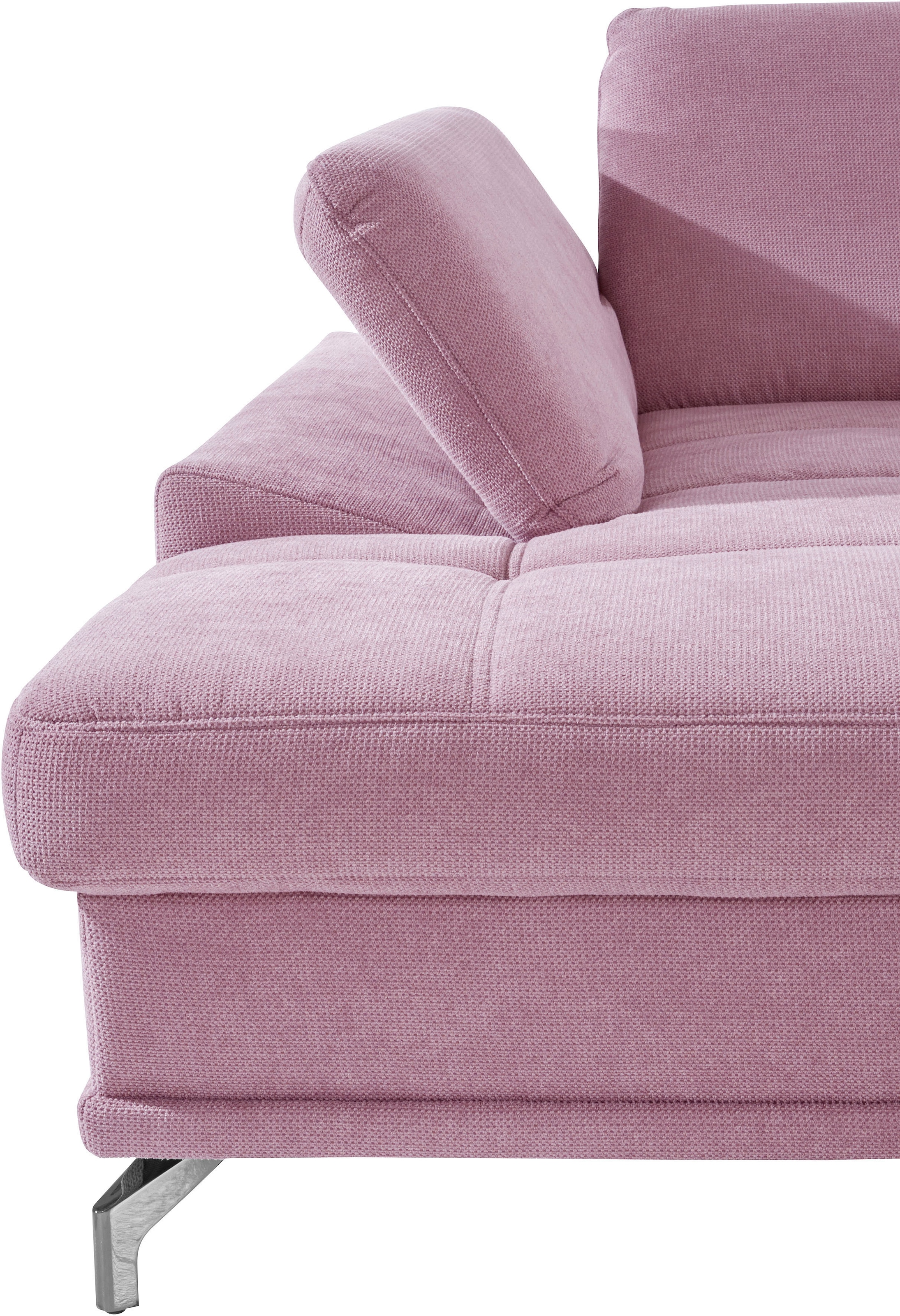 Places of Style Wohnlandschaft »Costello U-Form, mit Sitztiefenverstellung, Armteilverstellung und«, 3 Nierenkissen, optional Bettfunktion und Bettkasten