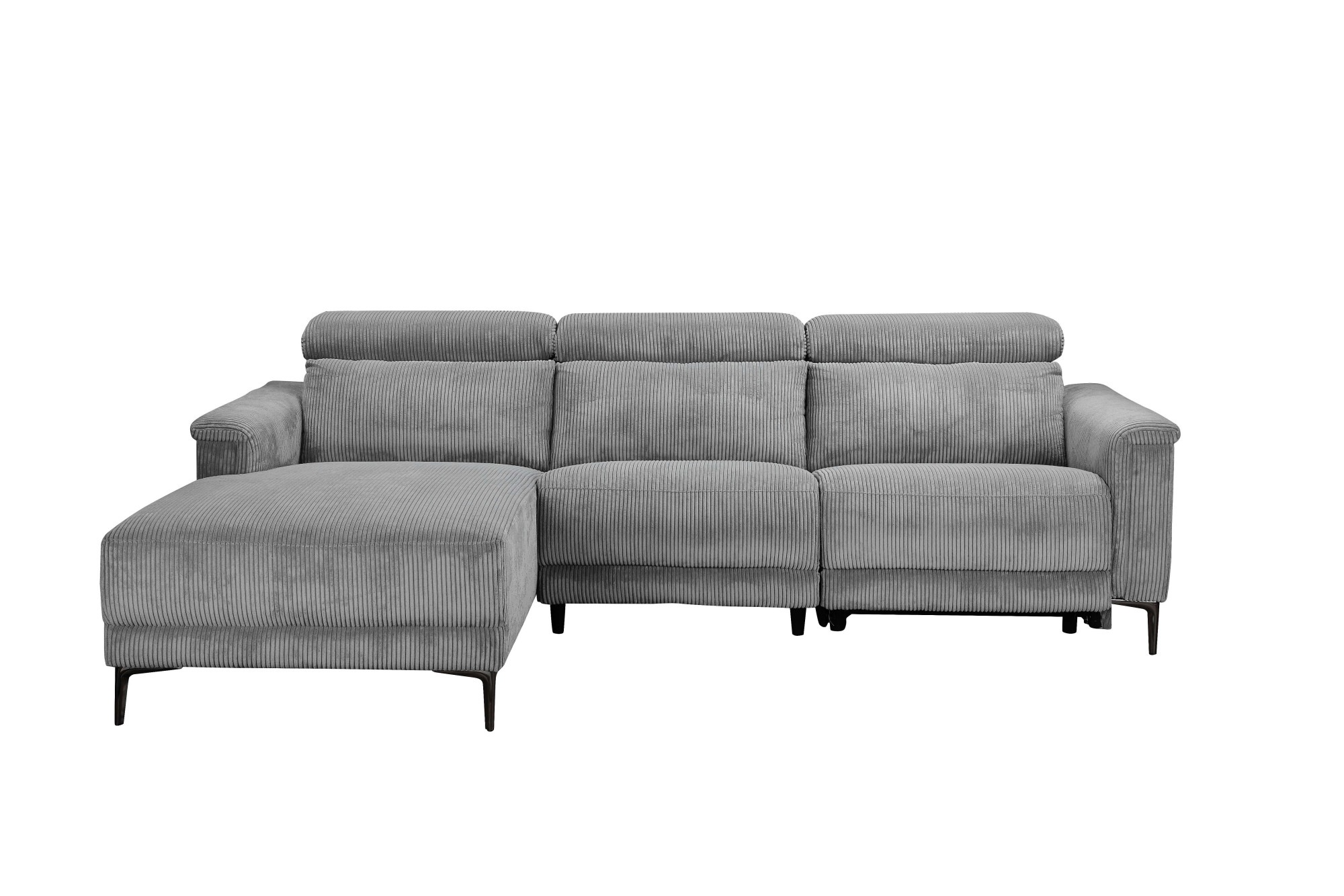 OTTO home Ecksofa "LUND Cord, L-Form, 261 cm, man. o. elektr. Relaxfunktion günstig online kaufen