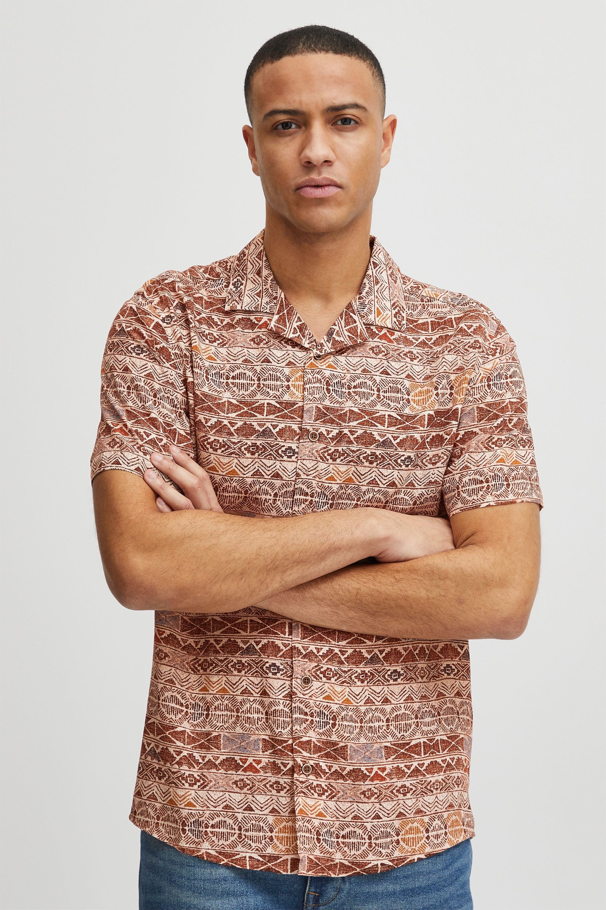 Indicode Kurzarmshirt "Kurzarmhemd IDMariol" günstig online kaufen