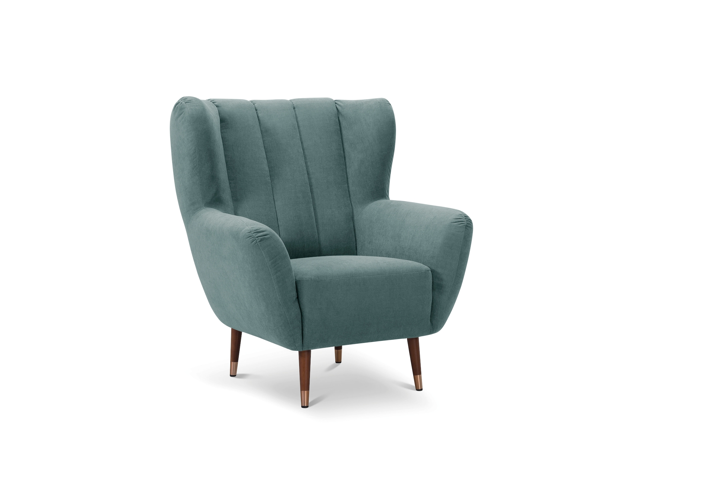 exxpo - sofa fashion Sessel »Polly, Ohrensessel, Loungesessel«, bequem mit hoher Rückenlehne, hohe Füße, hochwertige Bezüge
