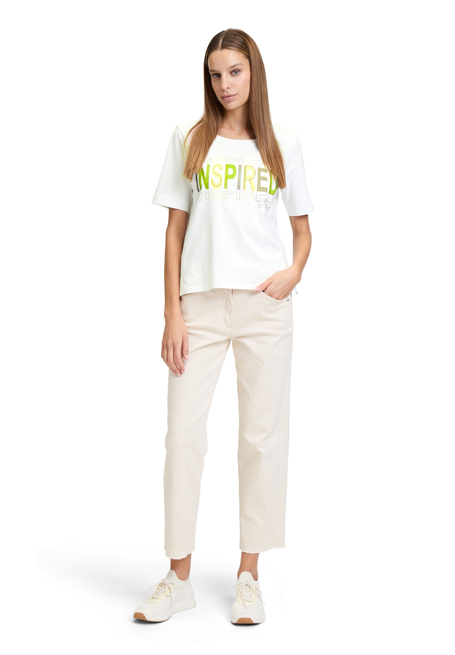 Betty Barclay Kurzarmshirt »Betty Barclay Basic Shirt mit Aufdruck«, (1 tlg.), Glitzersteine