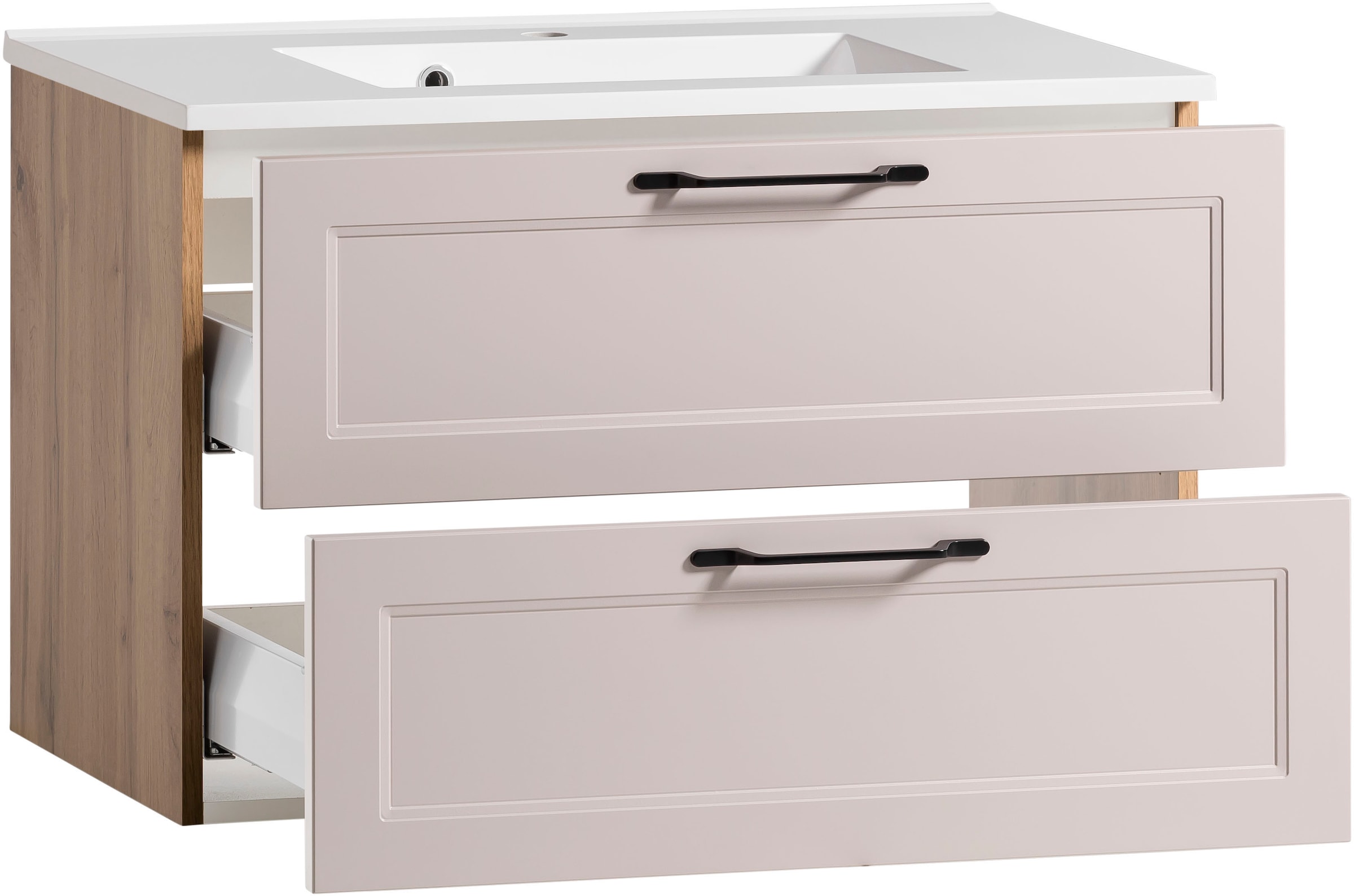 welltime Badmöbel-Set »Lana«, (Komplett-Set, 2 St.), Badezimmer-Set, 2-teilig, inkl. Waschbecken, 80 cm breit