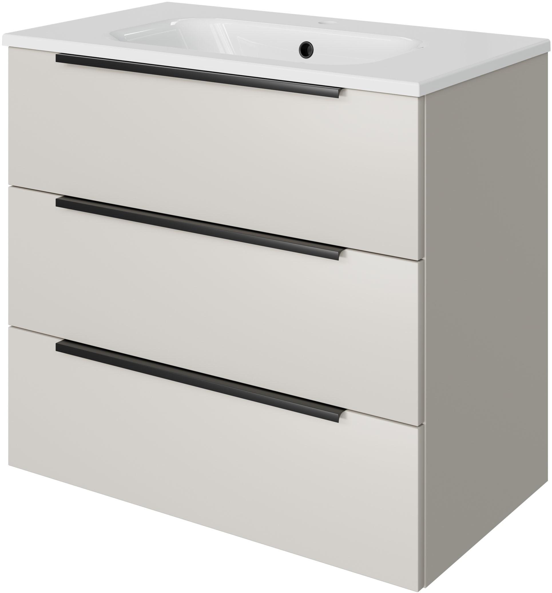 Saphir Badmöbel-Set "Mineralmarmor-Waschtisch mit Waschtischunterschrank" 2 Stk. tlg.