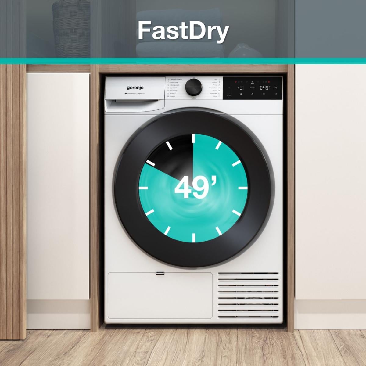 GORENJE Wärmepumpentrockner »D5G49D« G400 NatureDry Schonung, FastDry  49, Knitterschutz