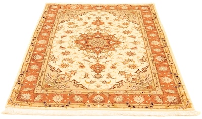 Teppich »Täbriz 50 Raj Teppich handgeknüpft beige«, rechteckig