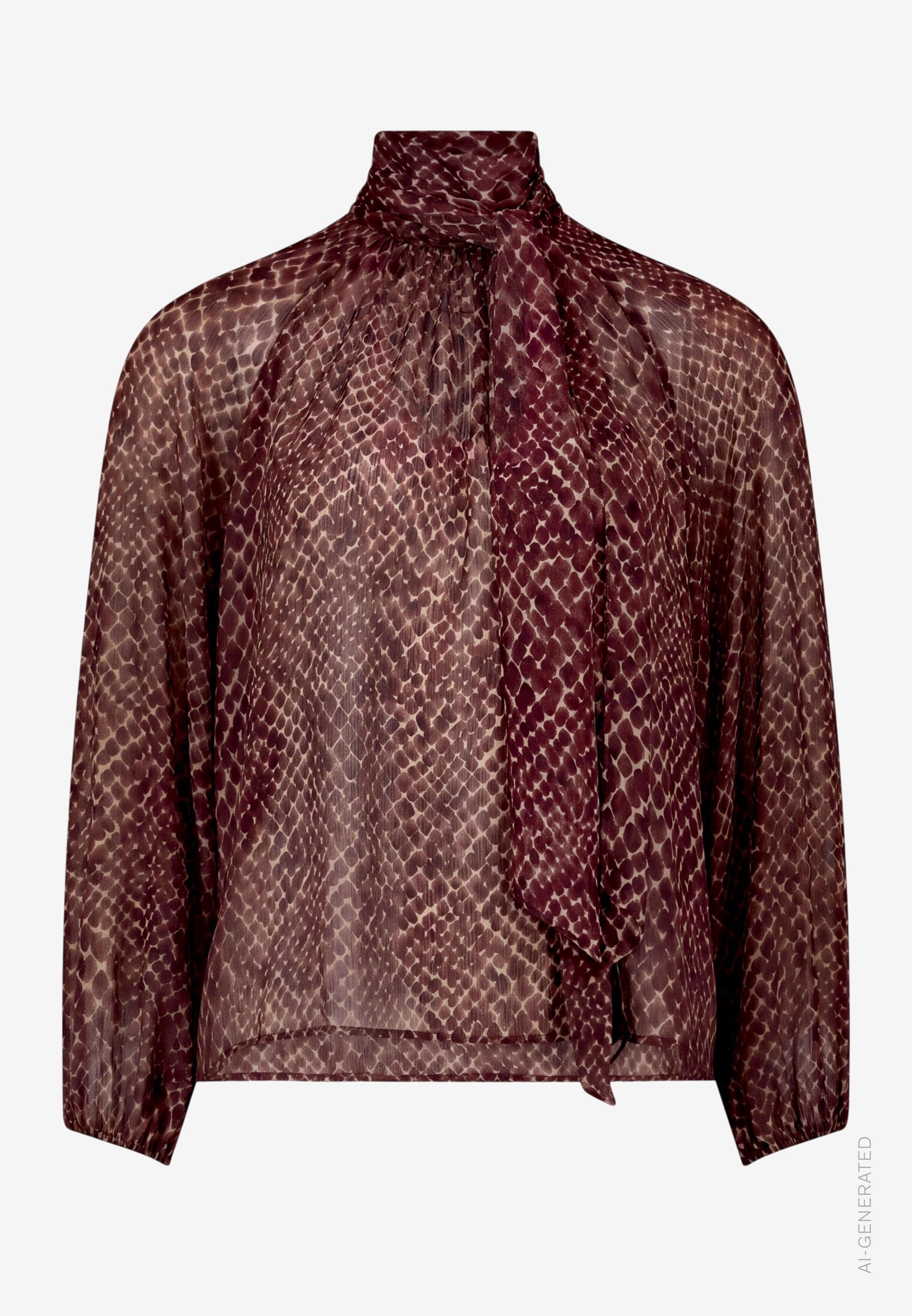 Zero Langarmbluse Schluppenbluse mit Animalprint