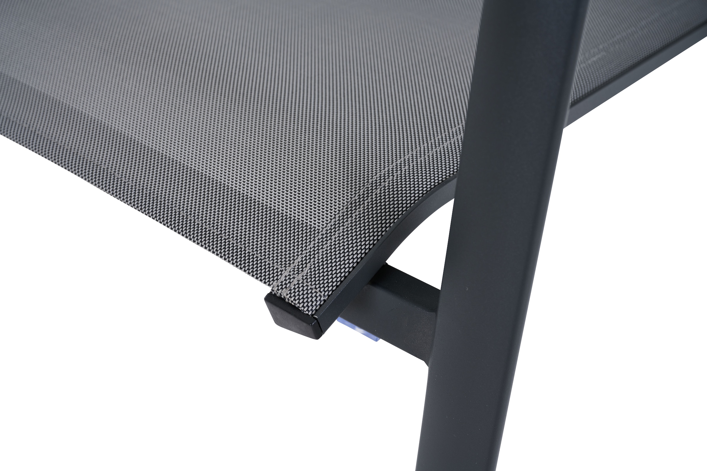 Siena Garden Gartensessel »VELIA Stapelsessel matt anthrazit« Gestell aus Aluminium, Armlehnen aus Teak FSC® 100%