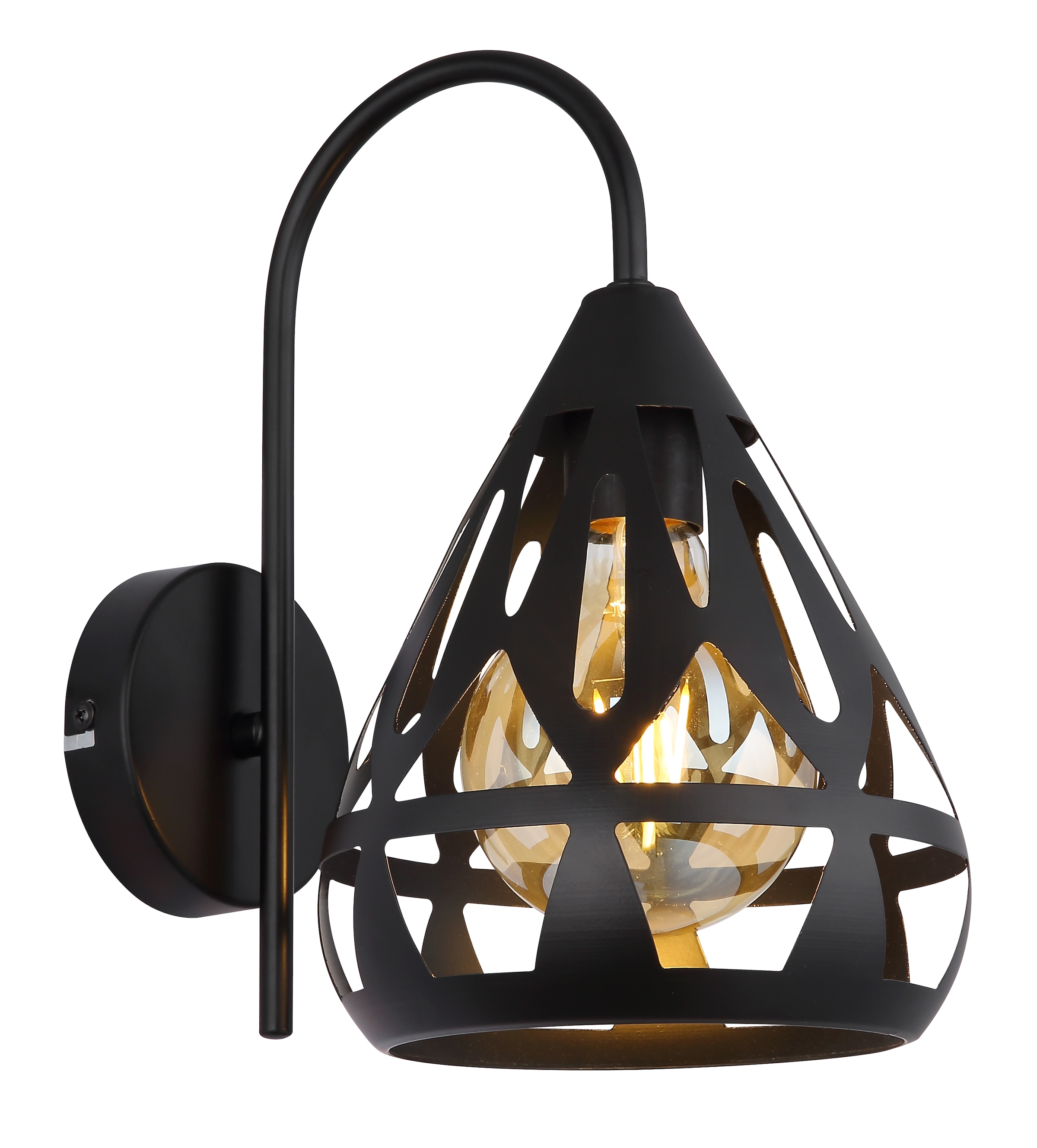 GLOBO LIGHTING Wandleuchte »HASSAN«, Leuchtmittel E27 | ohne Leuchtmittel, Wandlampe/Spot/Dekor/Wohnzimmer/Flur/Lichtschein: abwärts