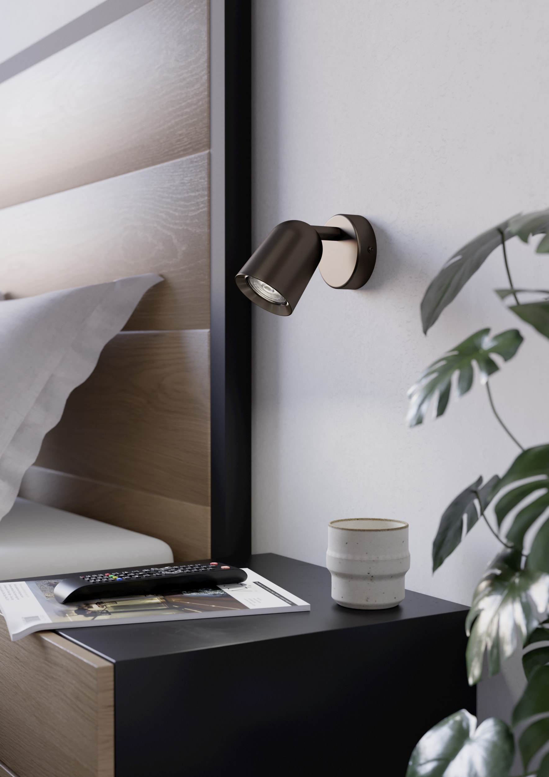 EGLO Deckenleuchte »CAMALDOLI Spotlampe - Stahl - GU10 - 1X5W - IP20« GU10 1 Stk. Wandleuchte, Wandspot, schwenkbar, Strahler, L8,5 x H11 x AL10,5 cm