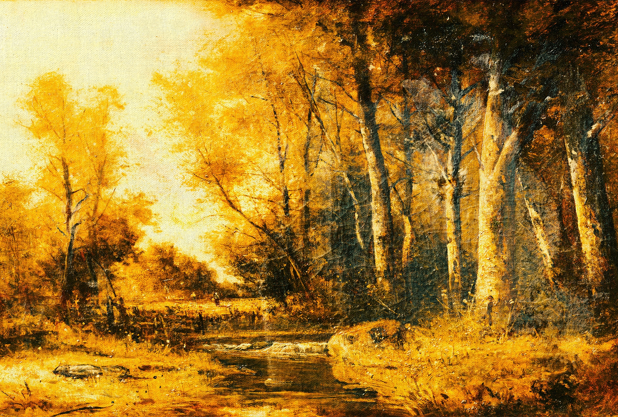 Architects Paper Fototapete "Atelier 47 Forest Painting 1" Wald glatt Vlies, Wand, Schräge, Decke