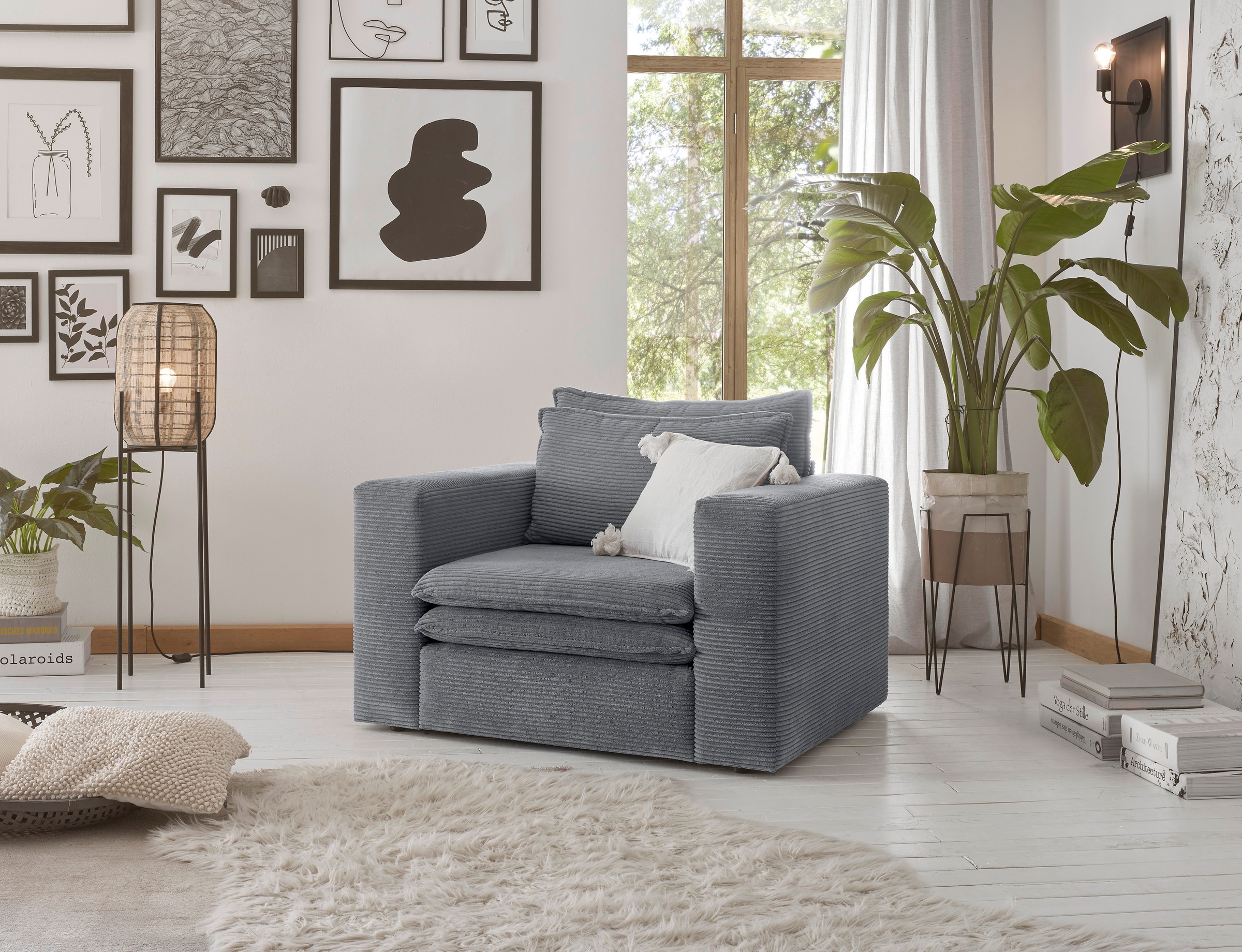 Places of Style Sessel »PIAGGE«, Hochwertiger Cord- passend zur Serie PIAGGE