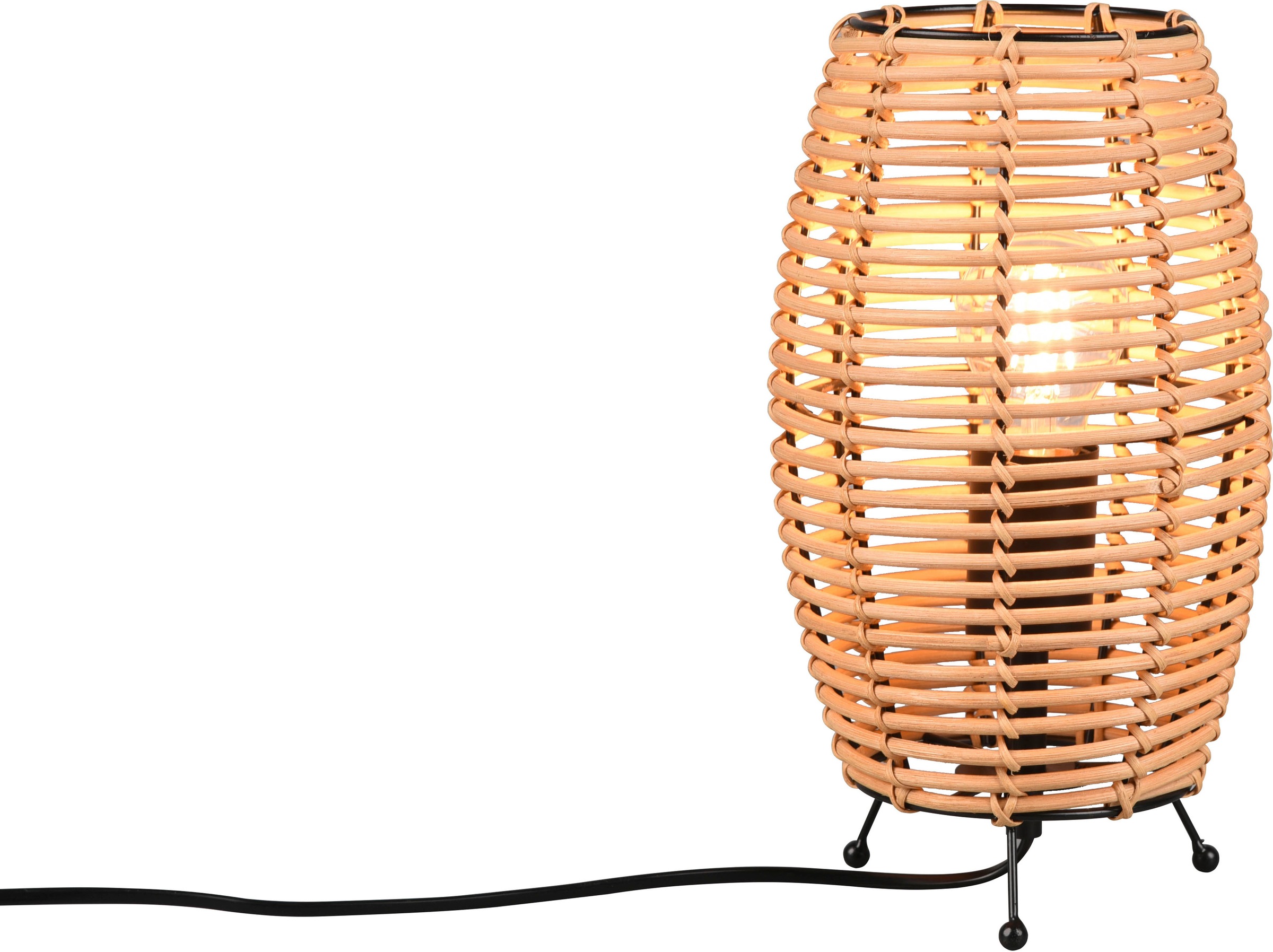 TRIO Leuchten Schreibtischlampe BAUR aus »Inga«, 1 Korbgeflecht 1xE27, exkl kaufen Tischleuchte | flammig-flammig, Optik Schnurschalter Rattan