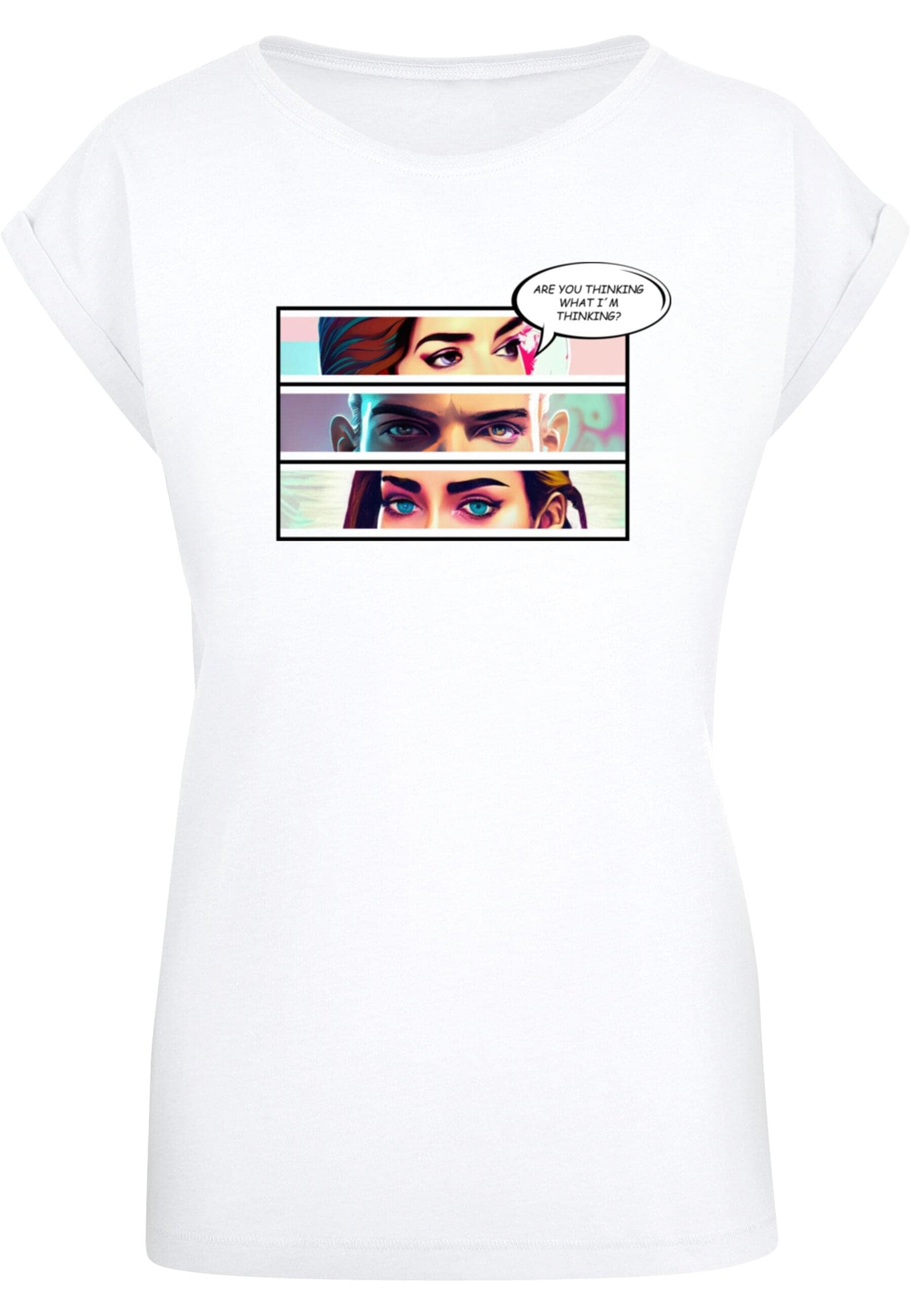 Merchcode T-Shirt "Merchcode Damen Ladies Thinking Comic Extended Shoulder günstig online kaufen