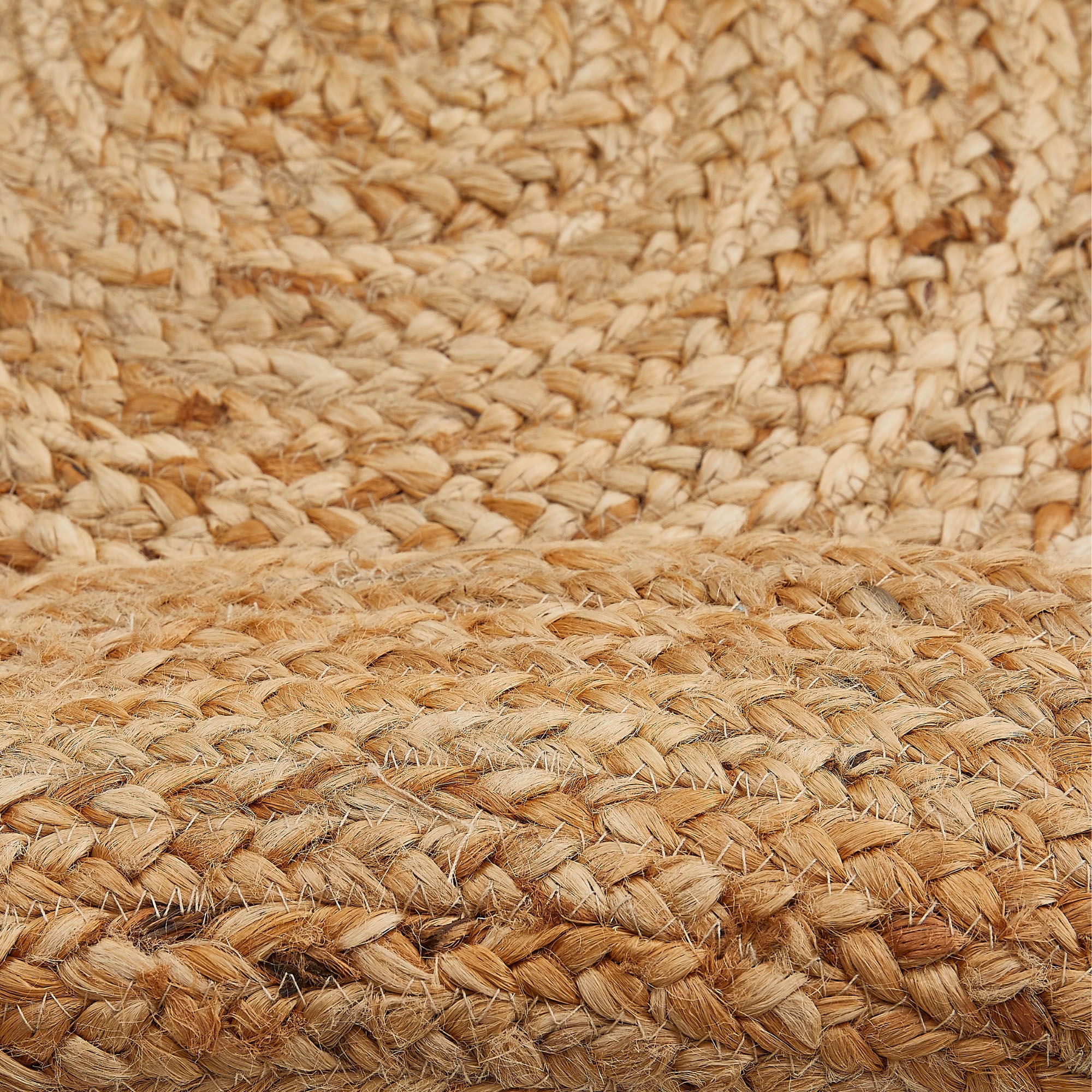 LUXOR living Teppich »Mamda 2, Juteteppich« rund 6 mm Höhe Flachgewebe, handgeflochten, Flecht Design, Naturfaser, Boho-Style