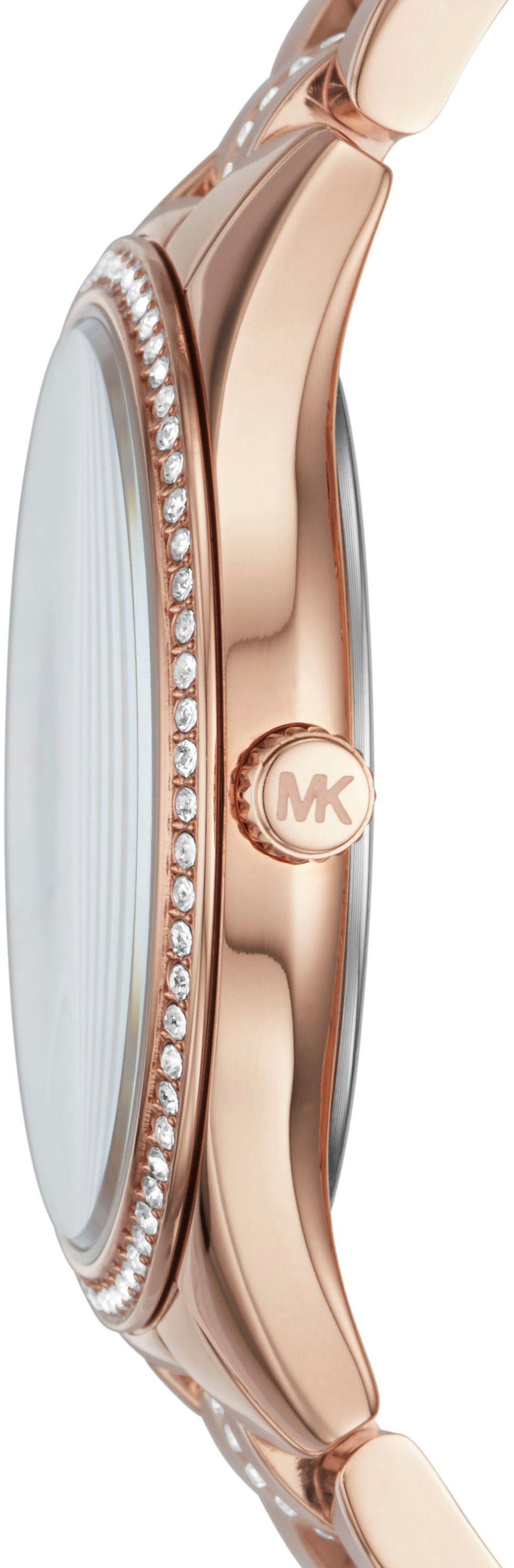 MICHAEL KORS Quarzuhr »LAURYN«, Armbanduhr, Damenuhr, analog, Edelstahlarmband