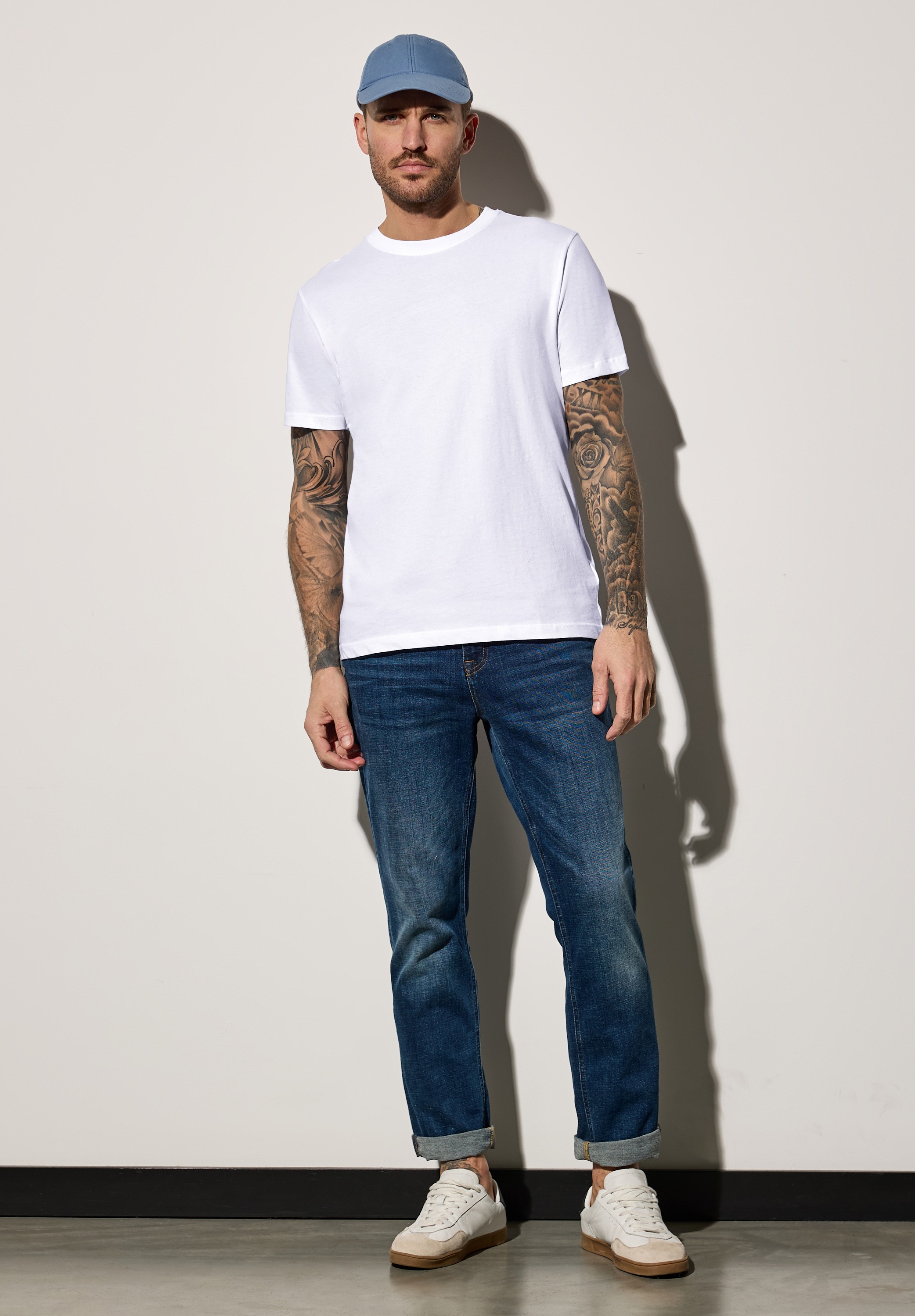 STREET ONE MEN T-Shirt, mit Rundhalsausschnitt